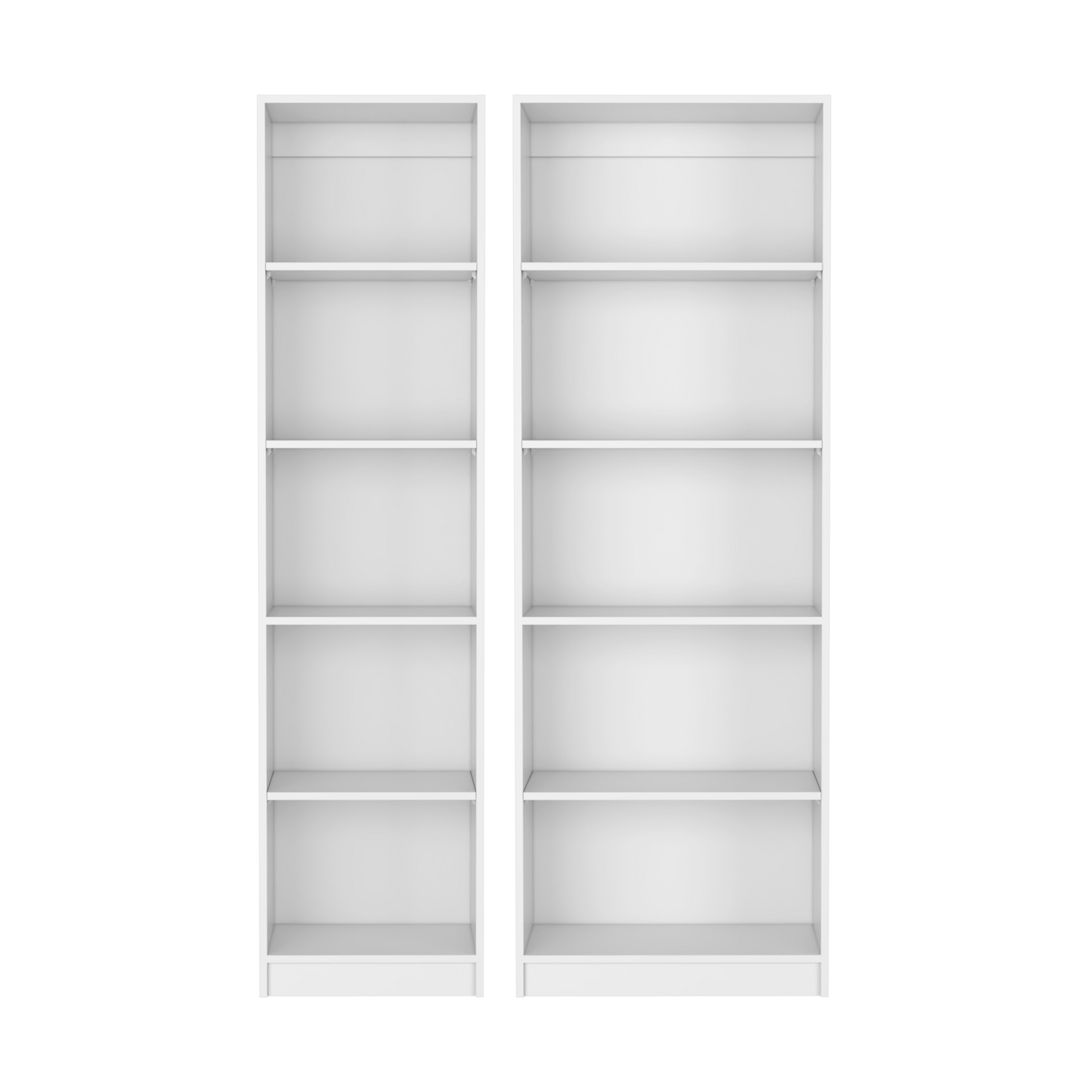 White twoshelf bookcase