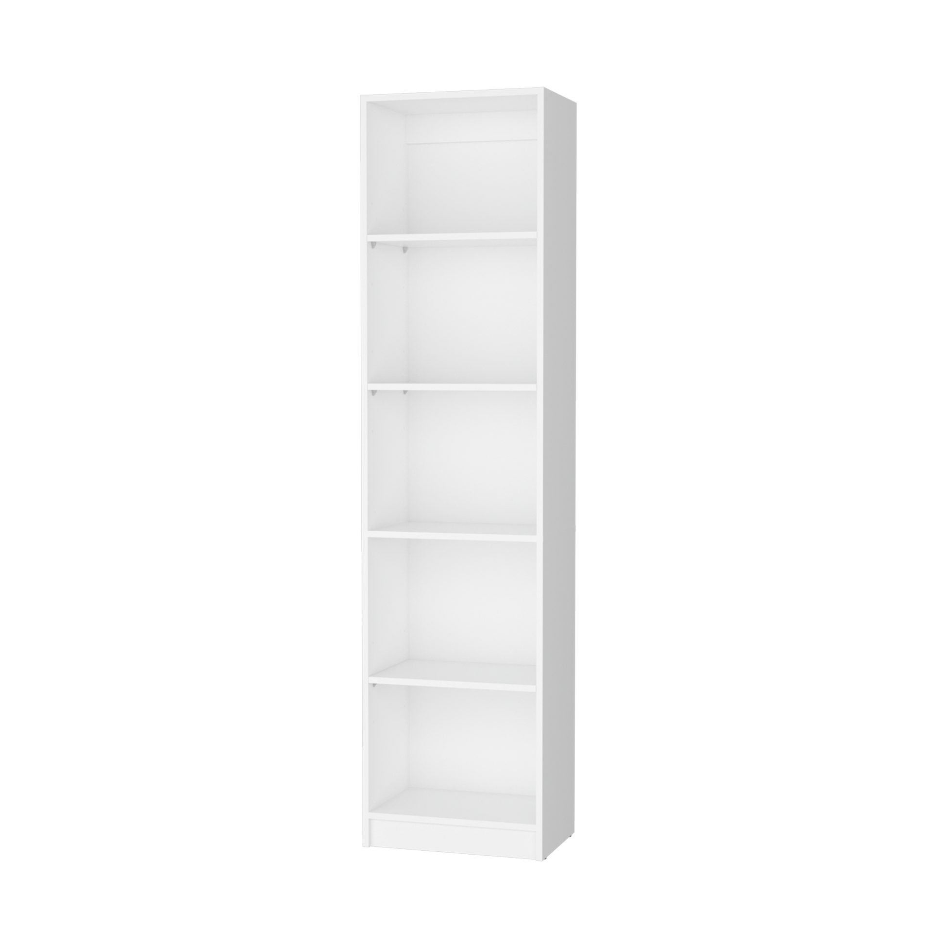 Tall white shelf bookcase with clean lines