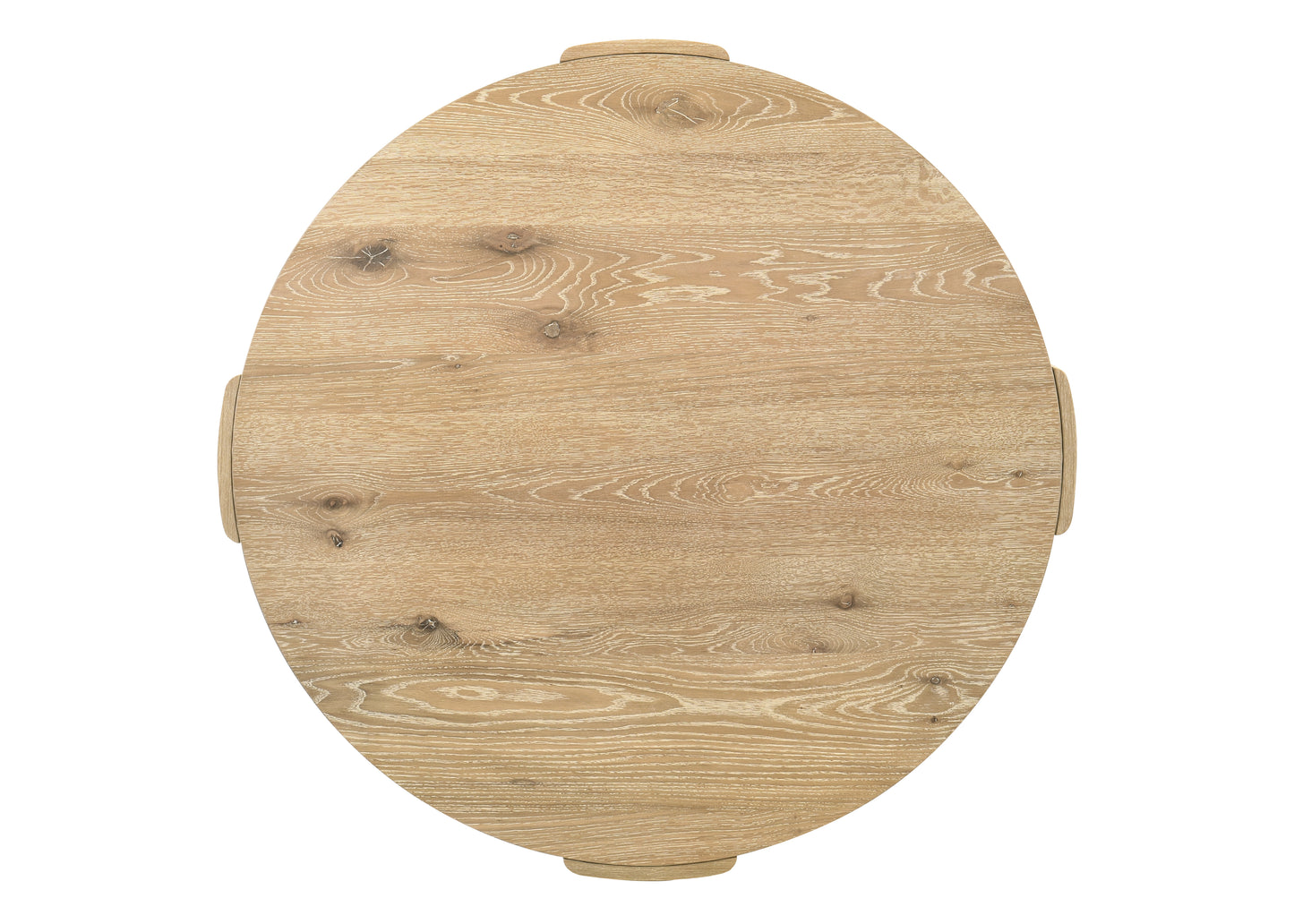 Oval light oak coffee table with natural wood grain texture