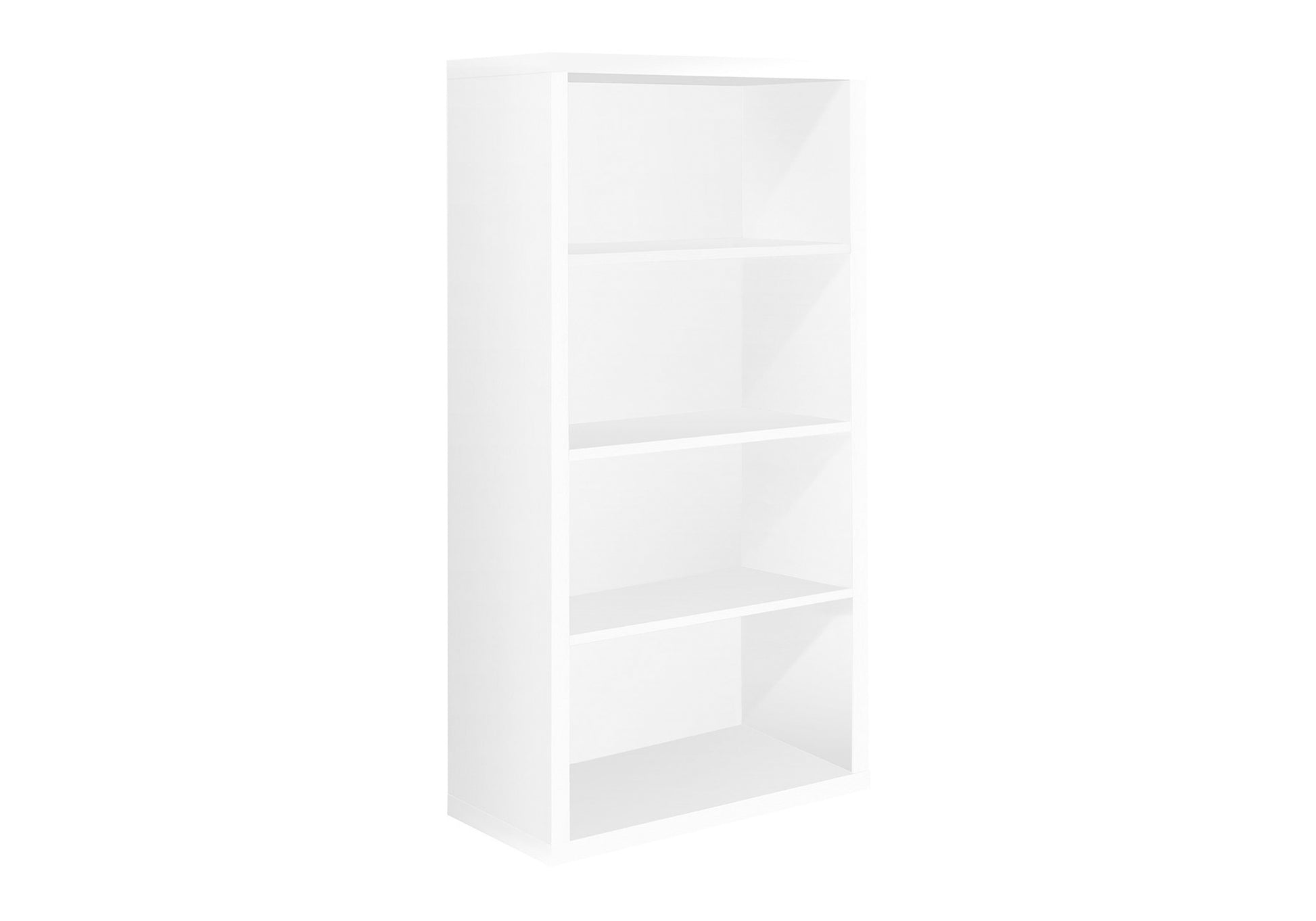Tall white modern shelf bookcase for home office organization