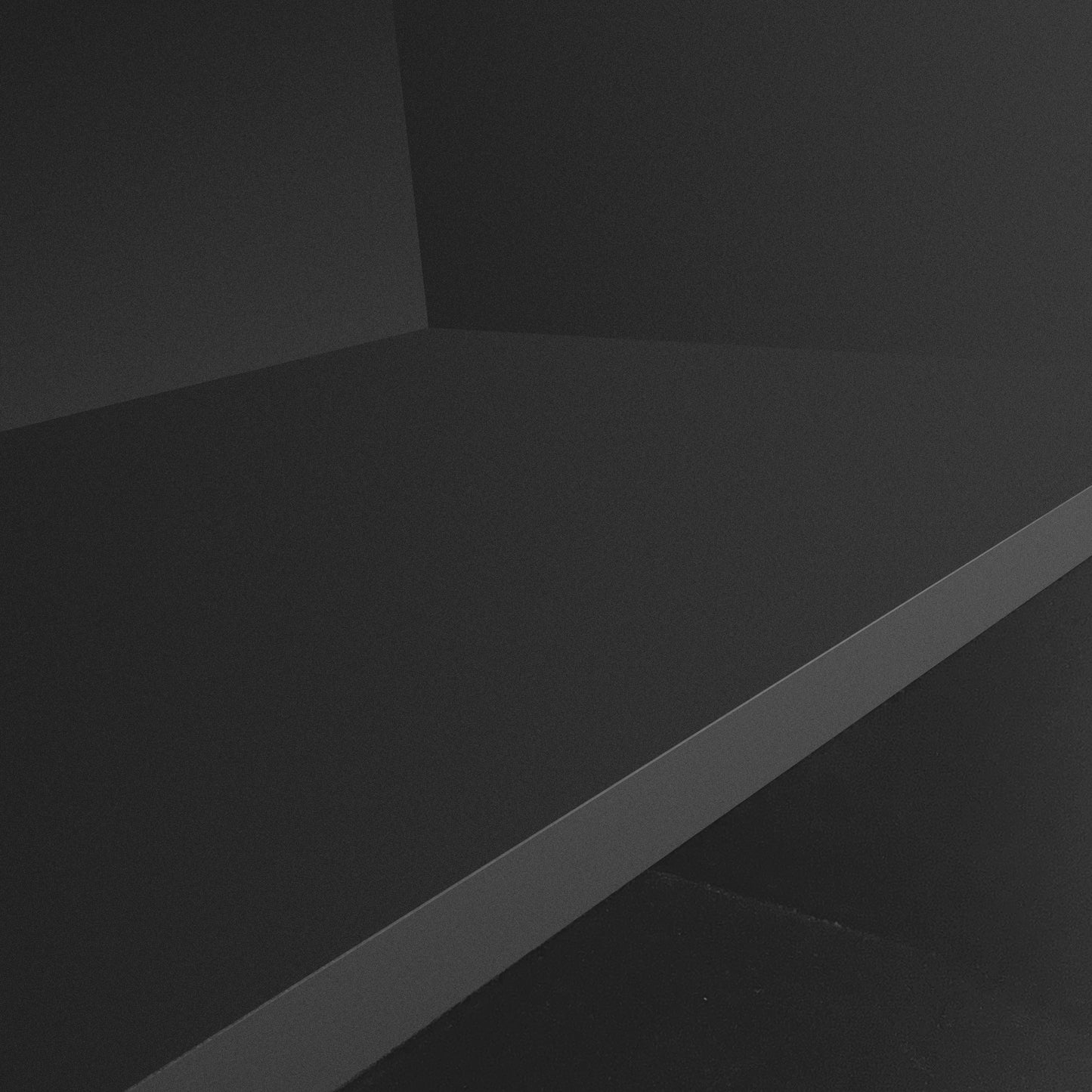 Modern matte black corner shelf minimalist design for home organization