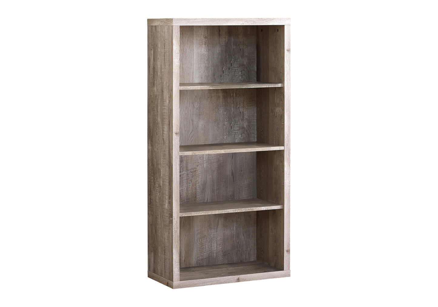 Rustic oak fourshelf bookcase