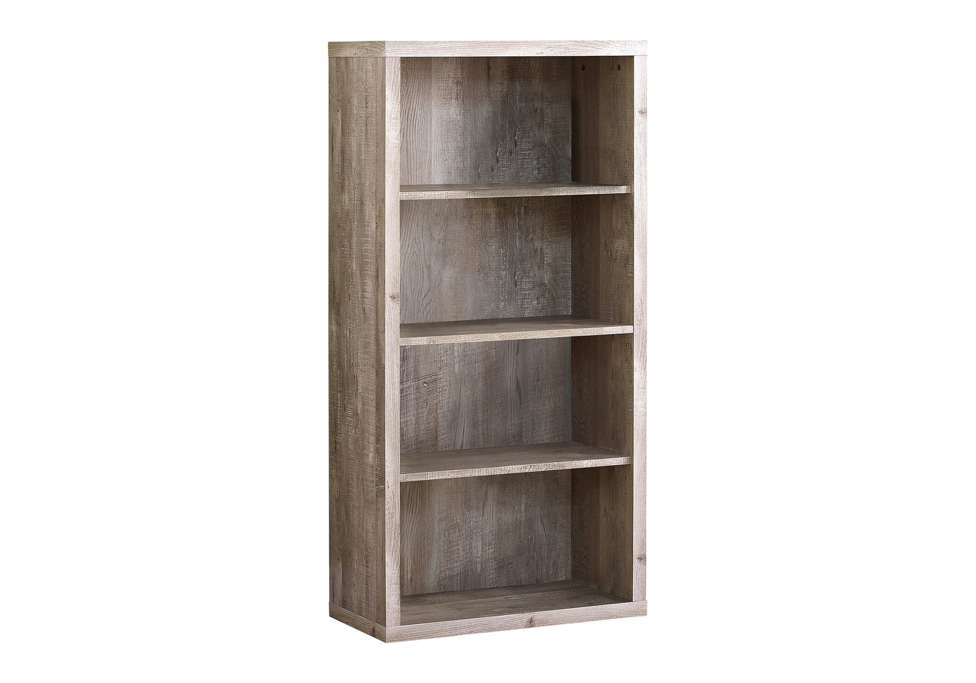 Rustic oak fourshelf bookcase