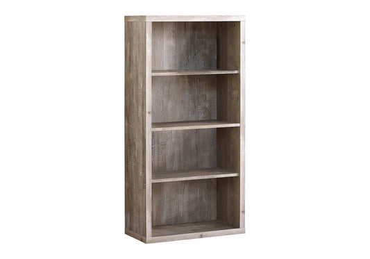 Rustic oak fourshelf bookcase