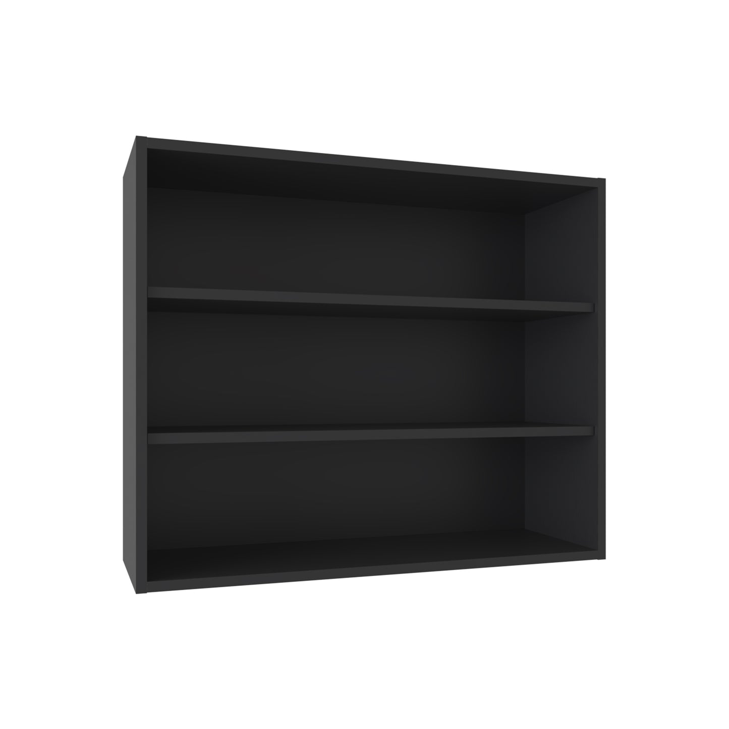Black minimalist modern twoshelf wall unit