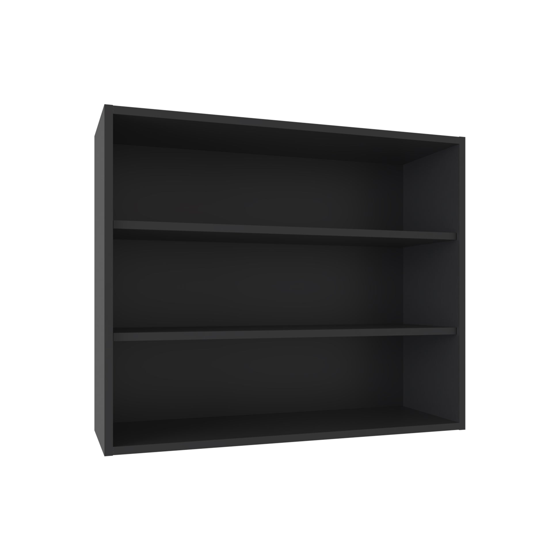 Black minimalist modern twoshelf wall unit