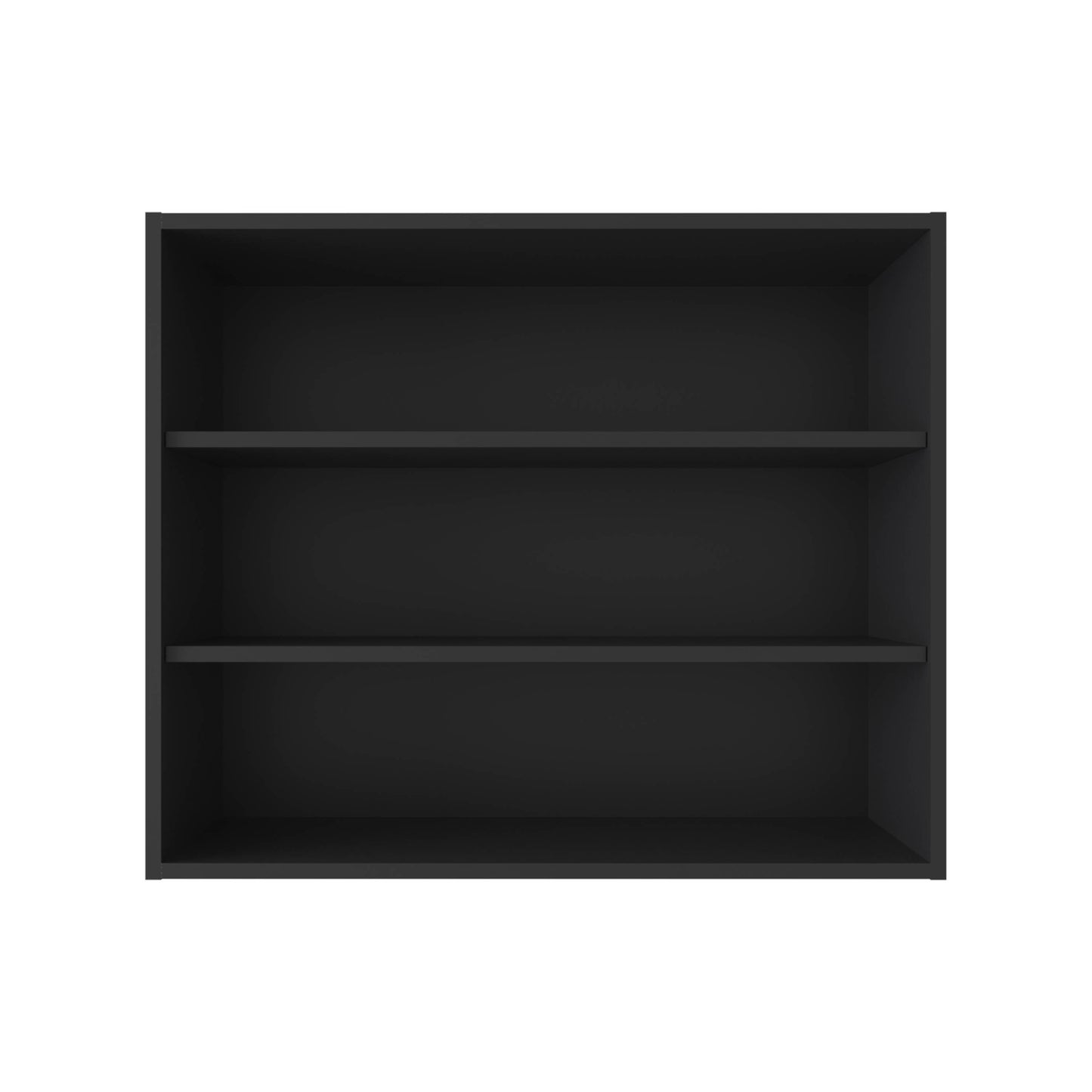 Black threeshelf modern bookshelf
