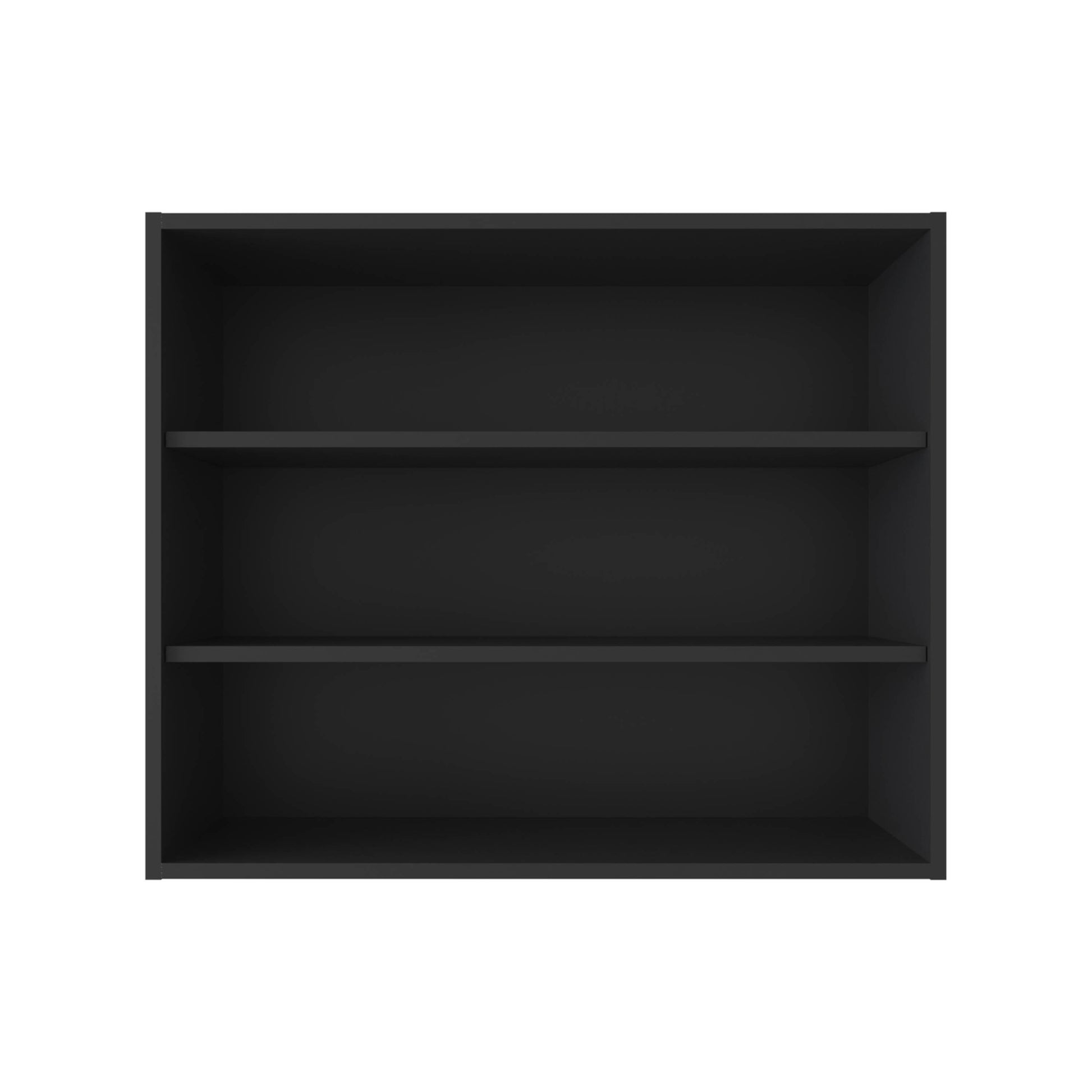 Black threeshelf modern bookshelf