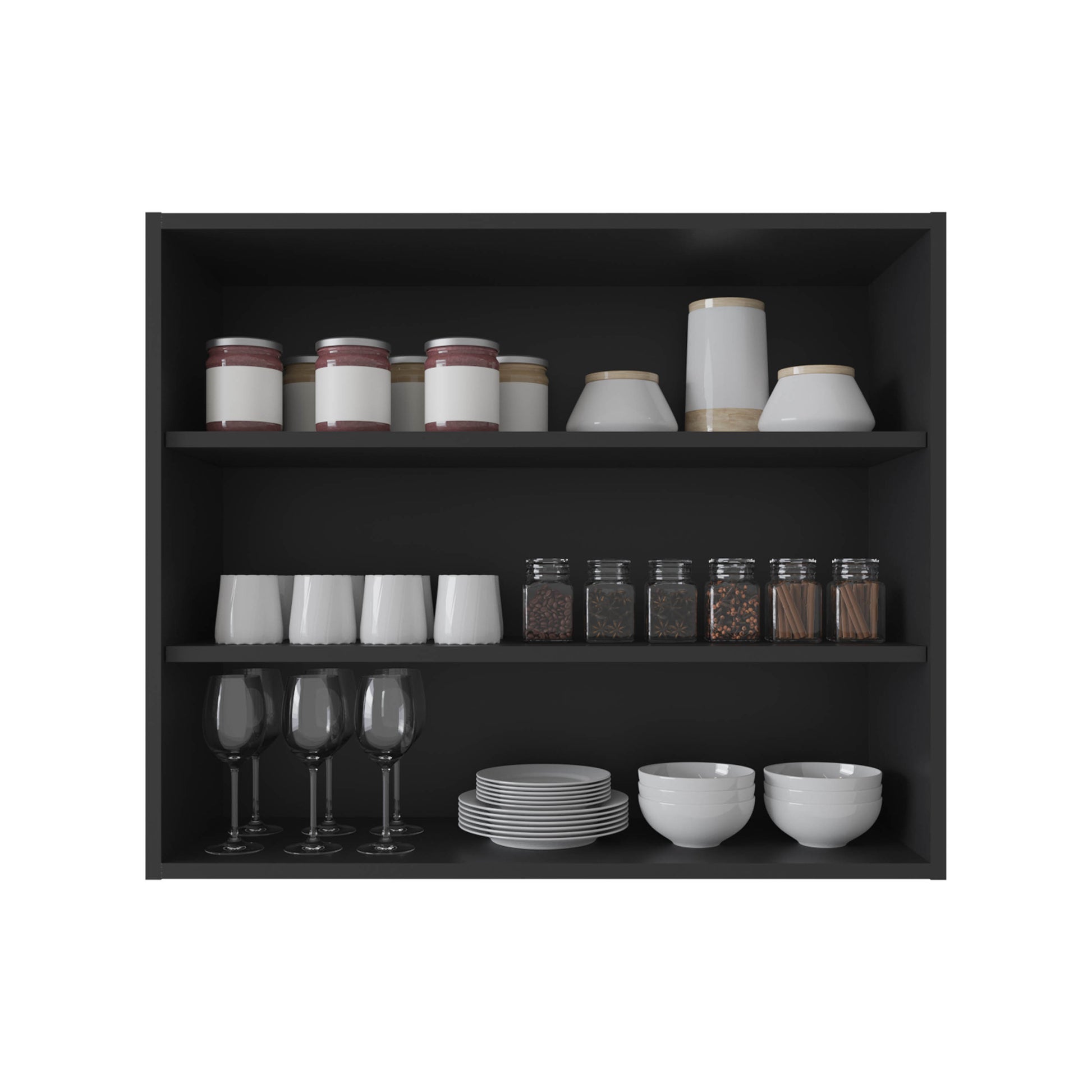 Jars of preserves on a shelf