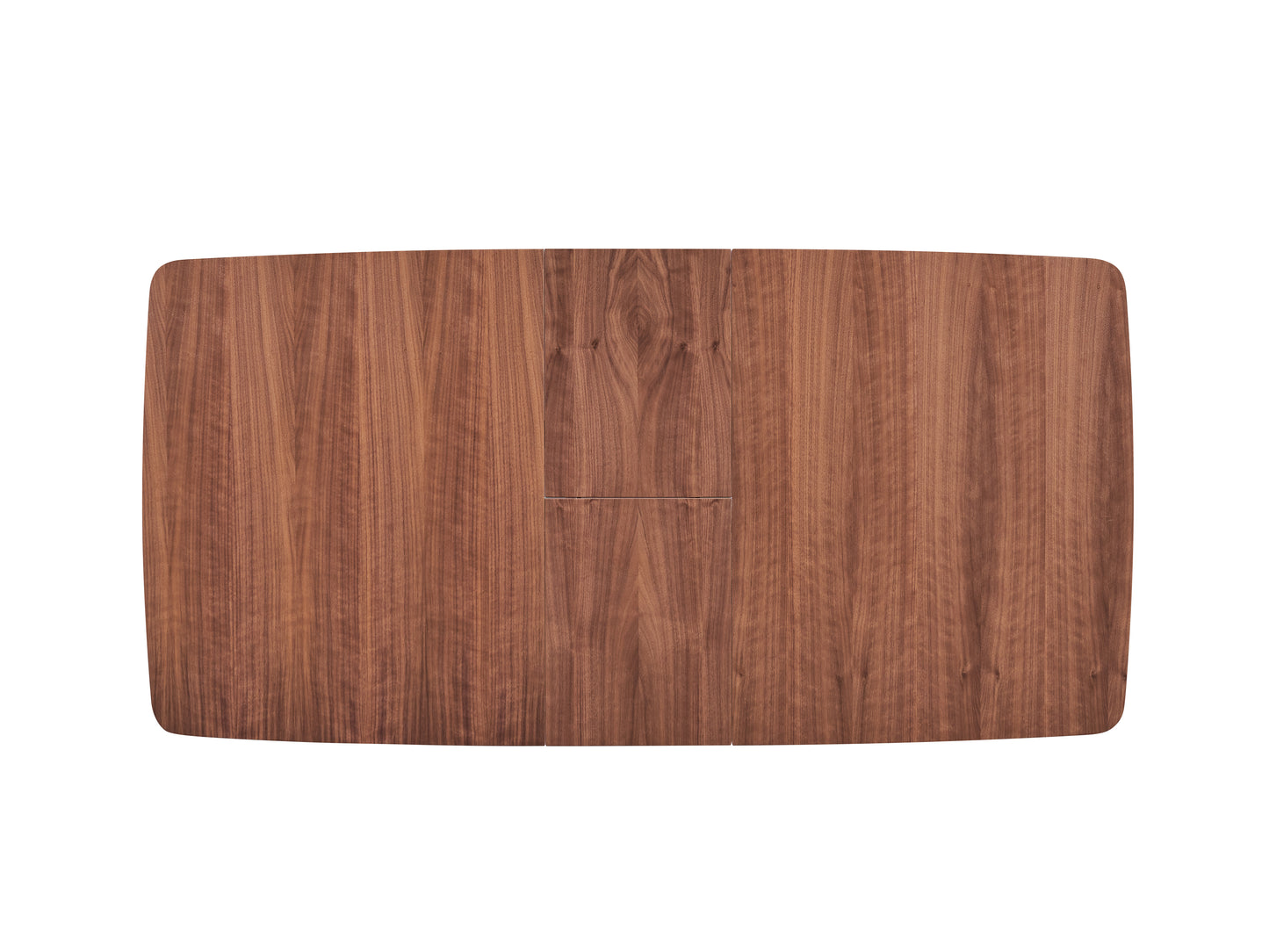 Dark walnut wood cutting board with rounded corners