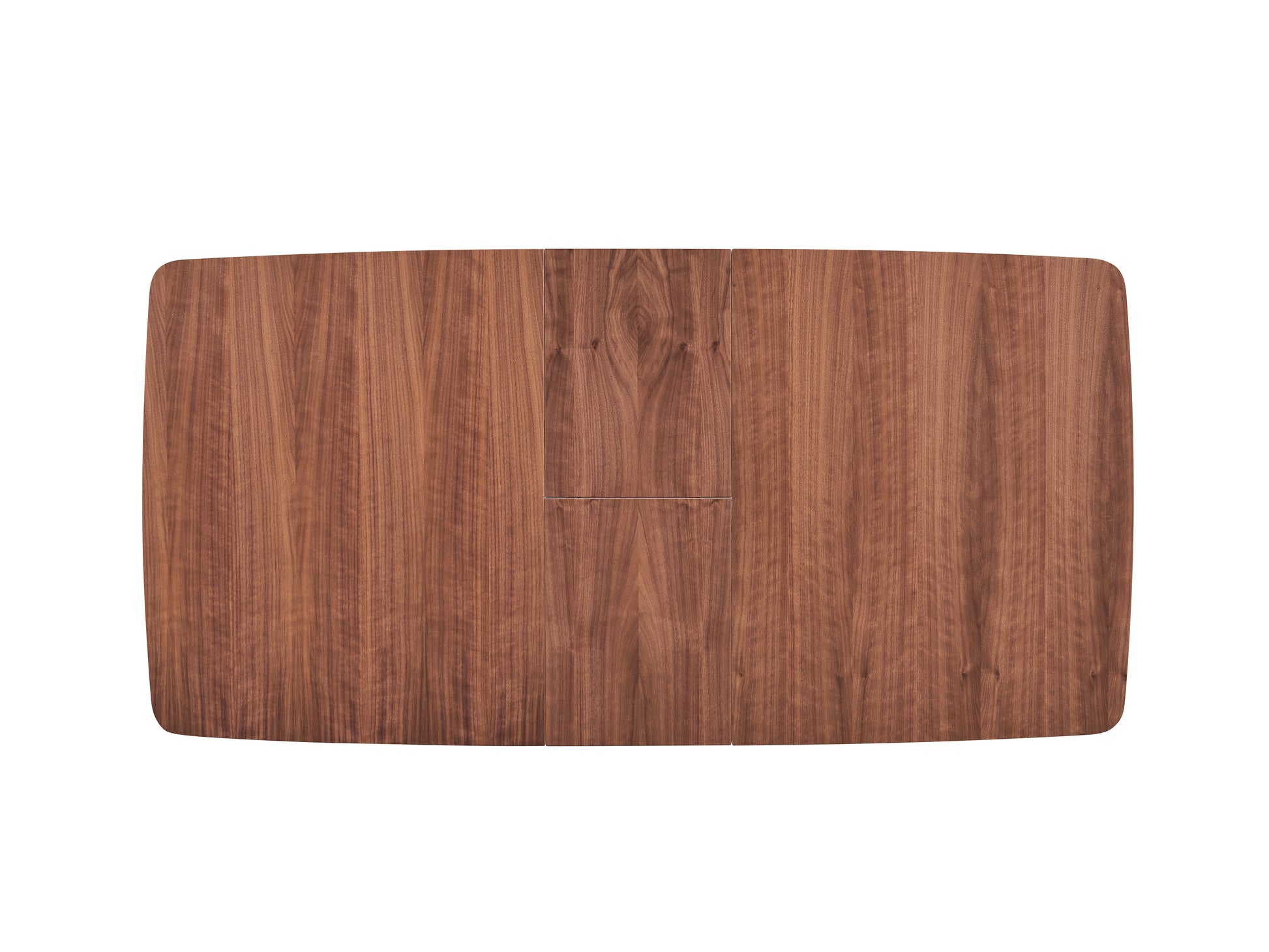 Dark walnut wood cutting board with rounded corners