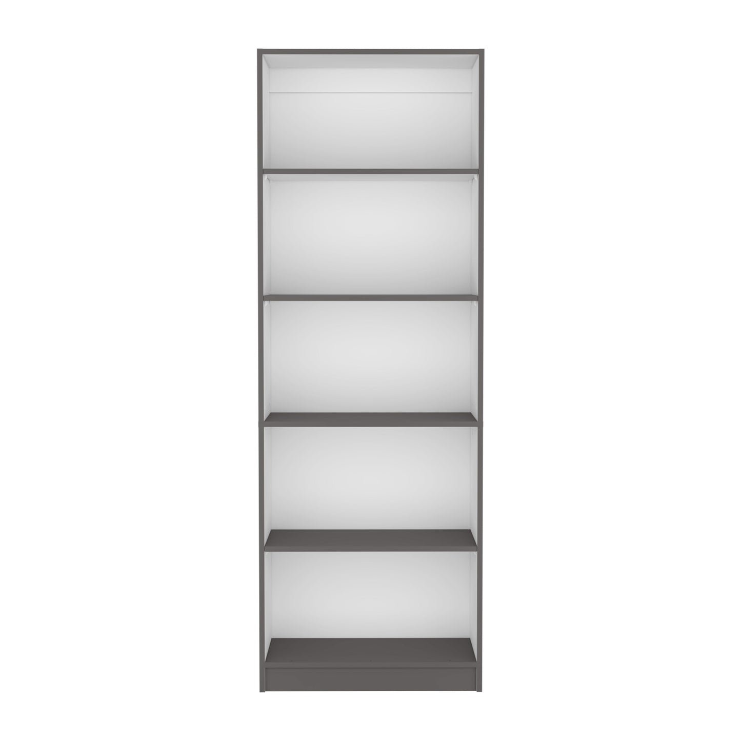 Modern gray and white shelf tall bookcase