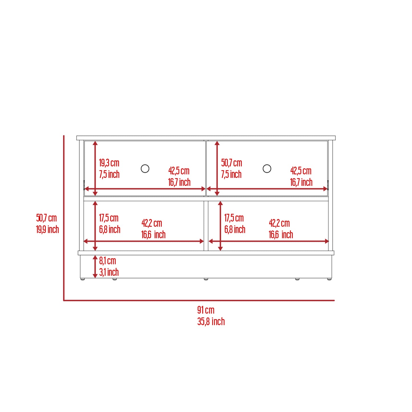 White minimalist sideboard dimensions cm W x cm H x cm D