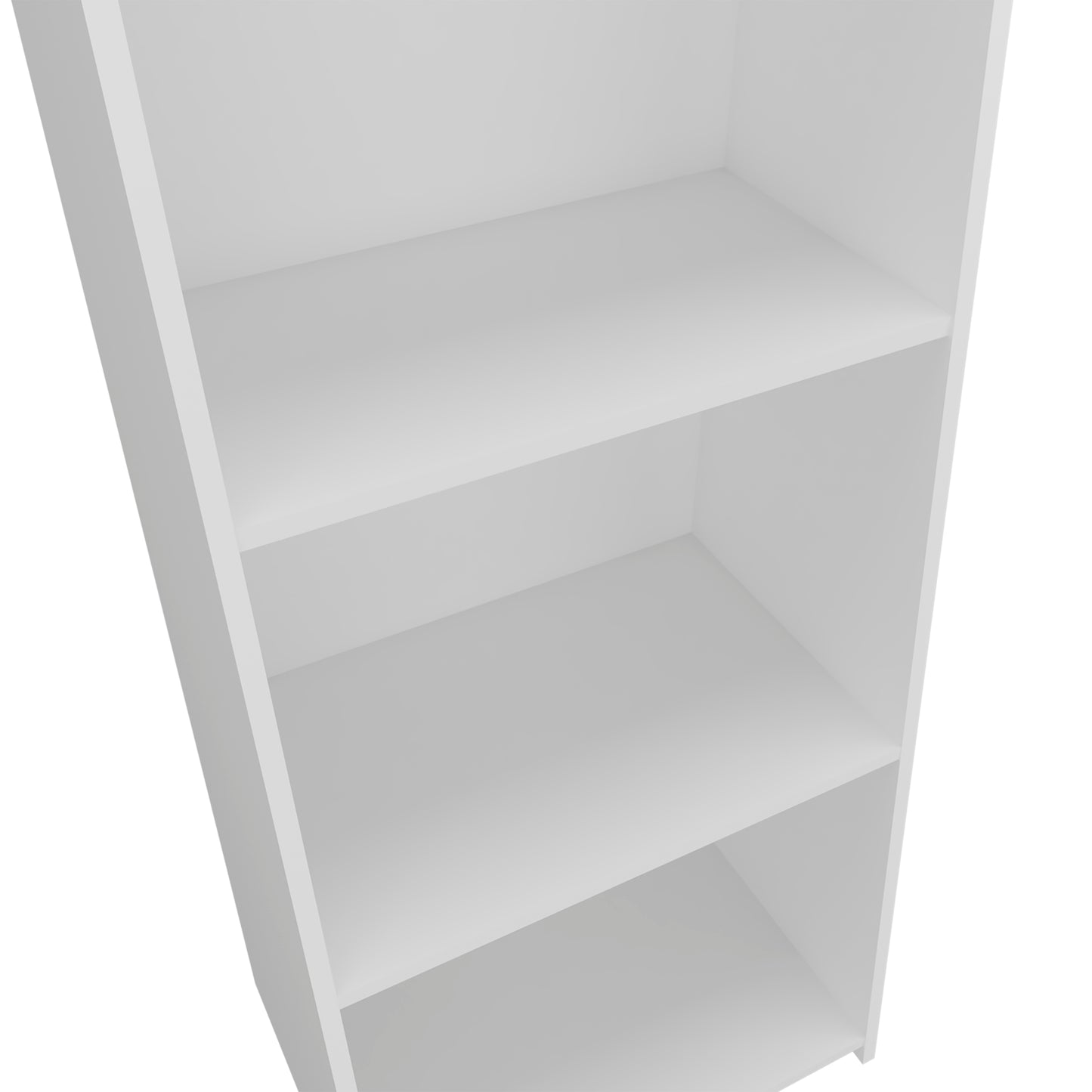 White threeshelf modern bookshelf