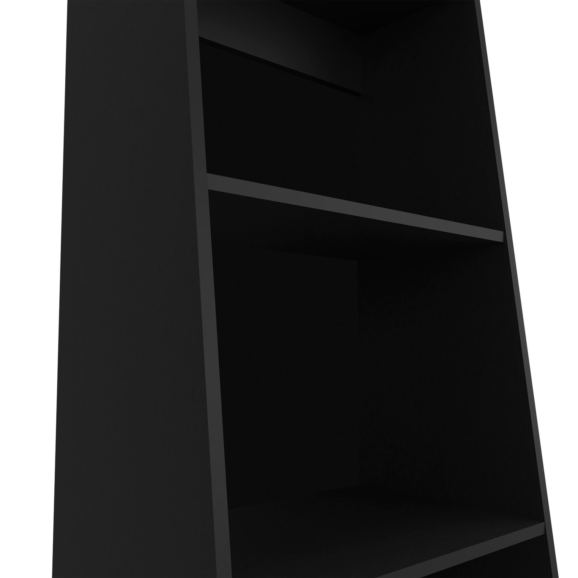 Black modern bookshelf with adjustable shelves