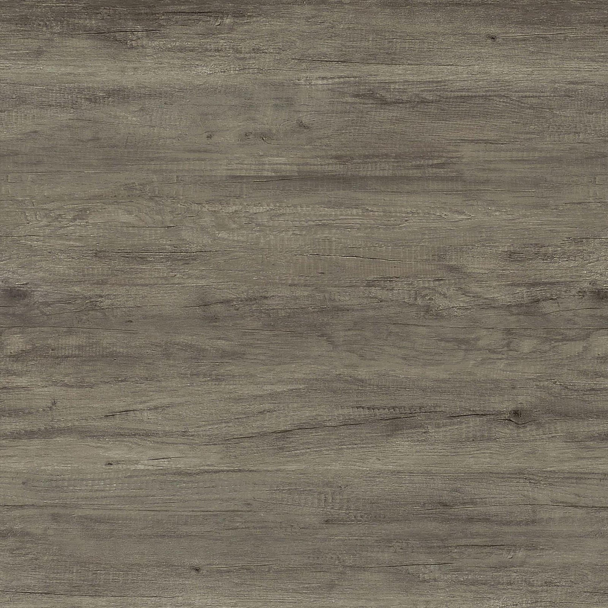 Rustic grey wood laminate flooring with visible grain texture