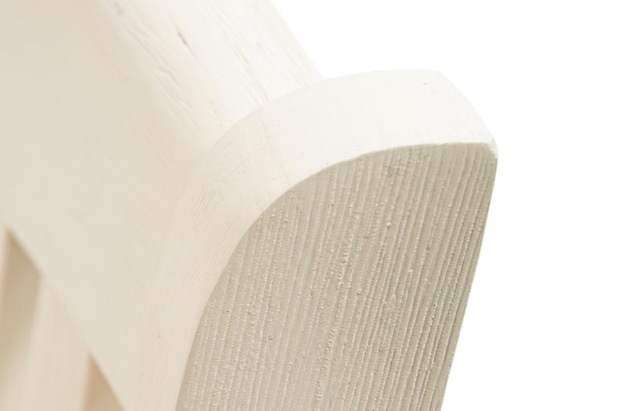 Cream textured ceramic abstract sculpture detail