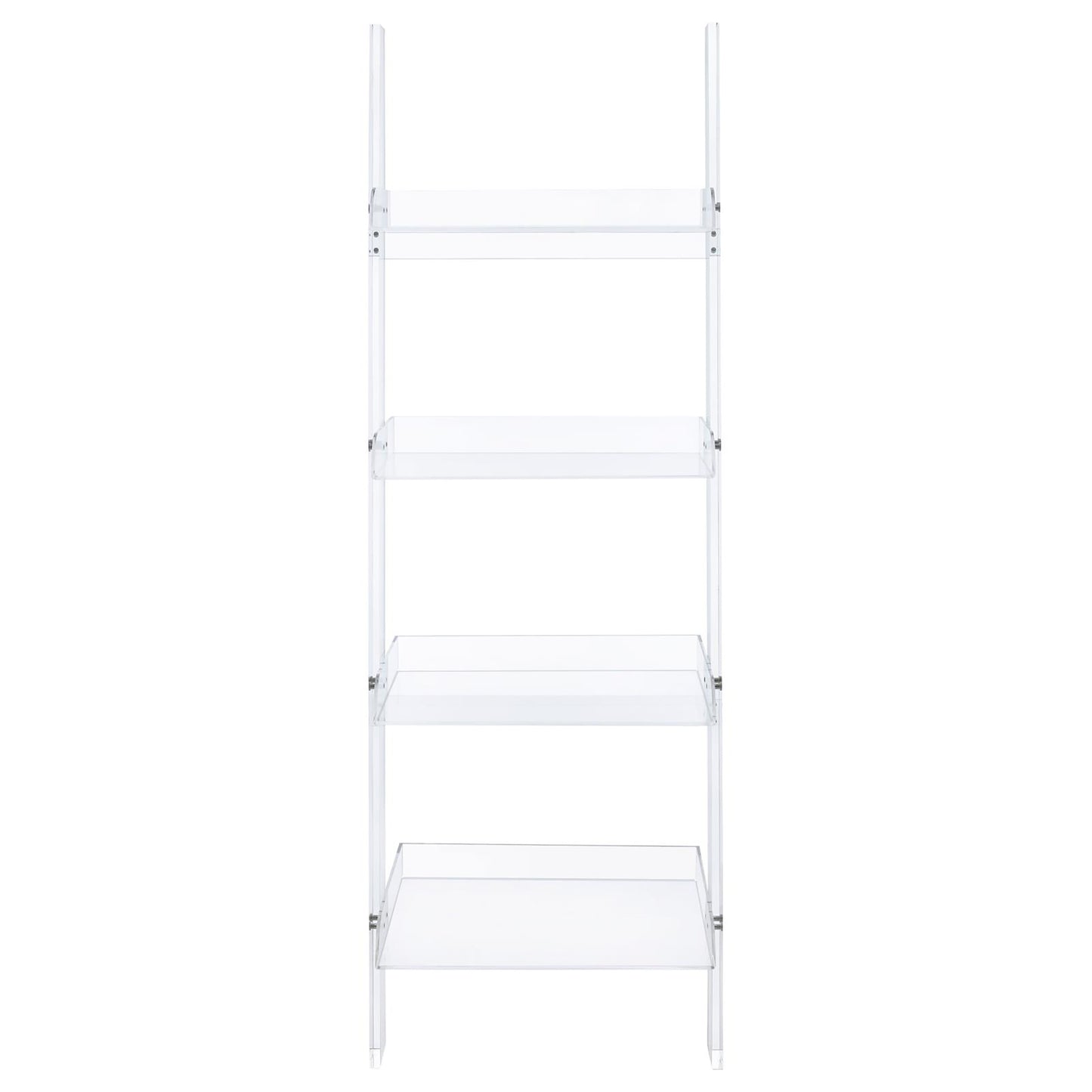 Clear acrylic ladder shelf