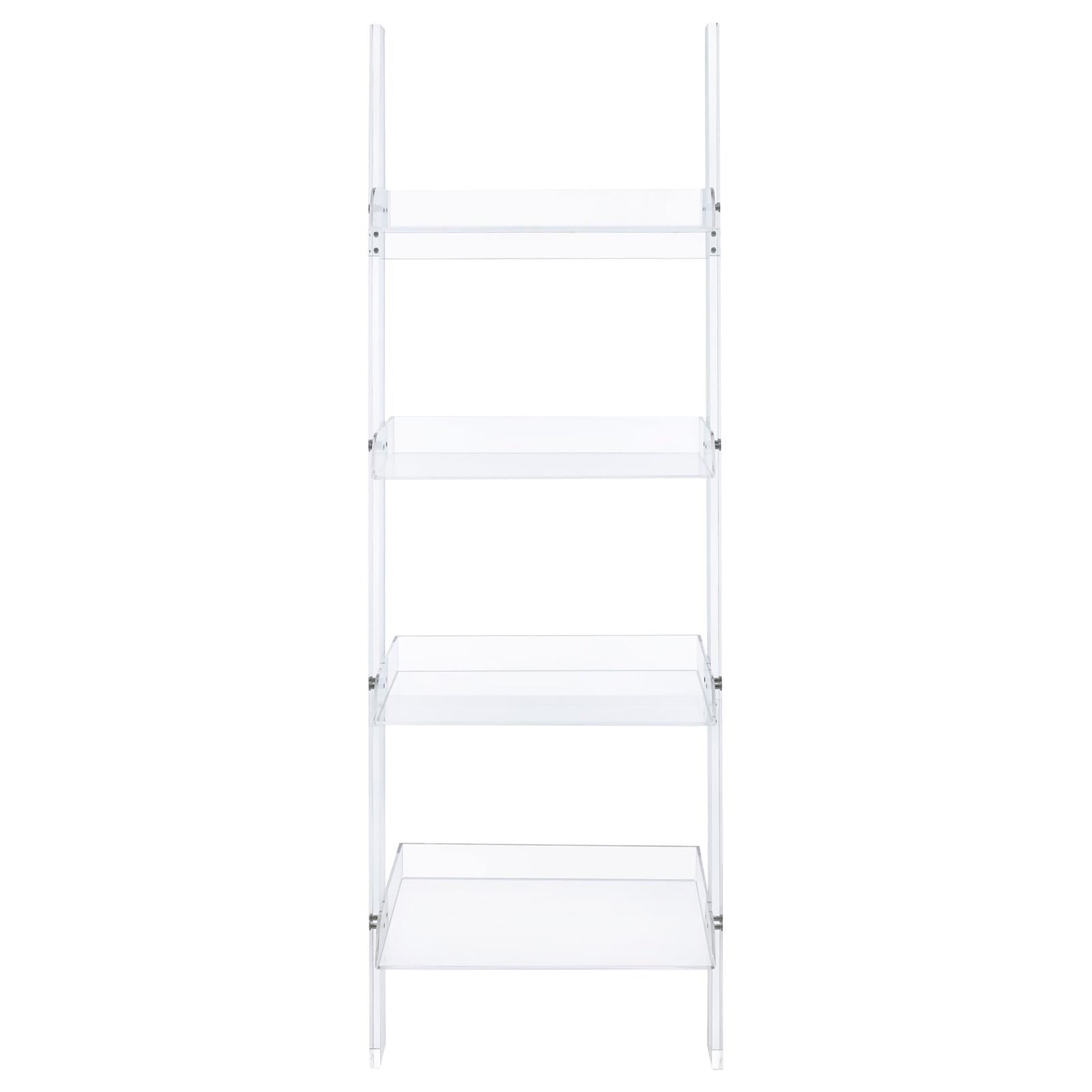 Clear acrylic ladder shelf