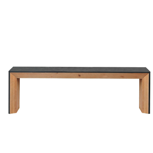 Modern wood and slate console table with minimalist design