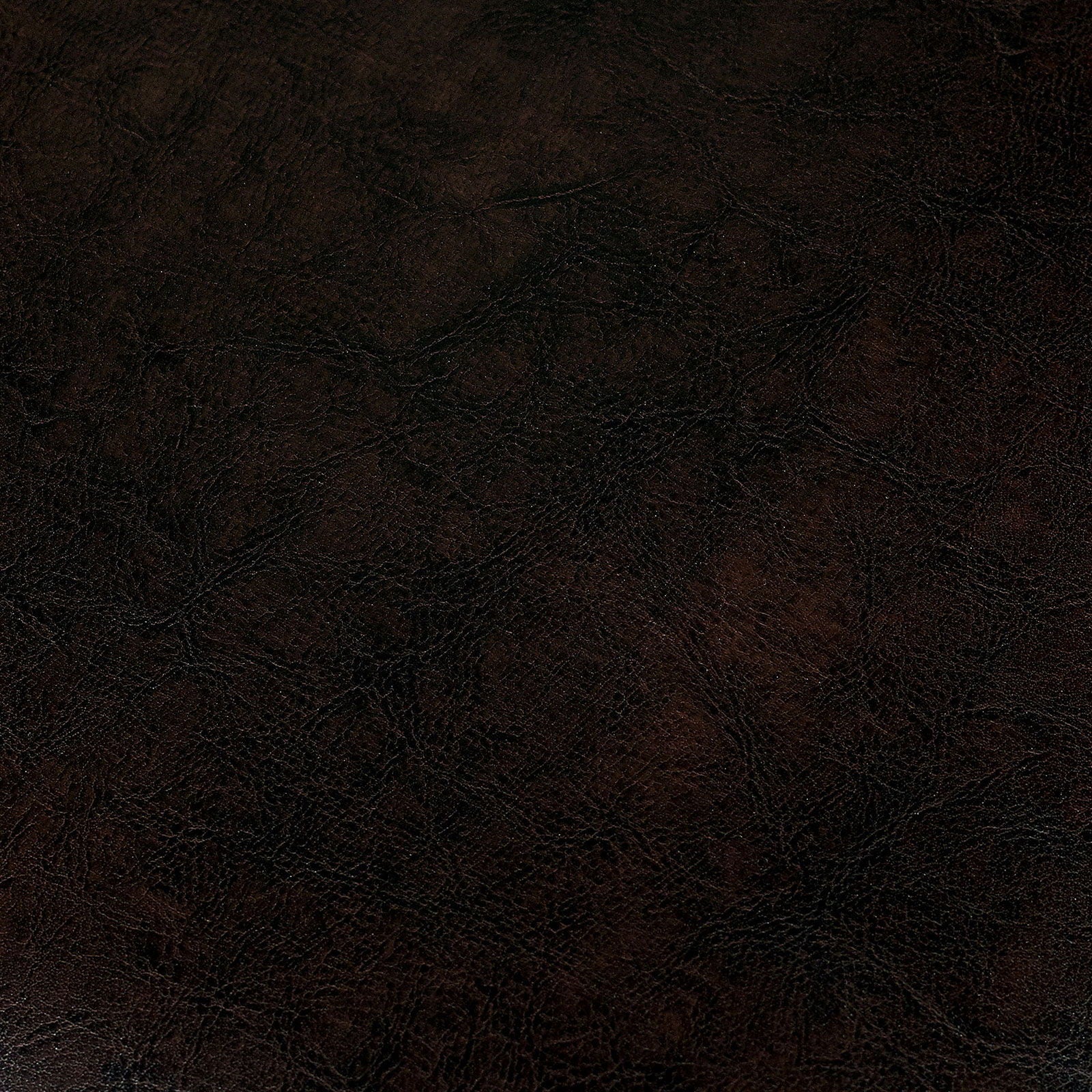 Dark brown textured faux leather material closeup