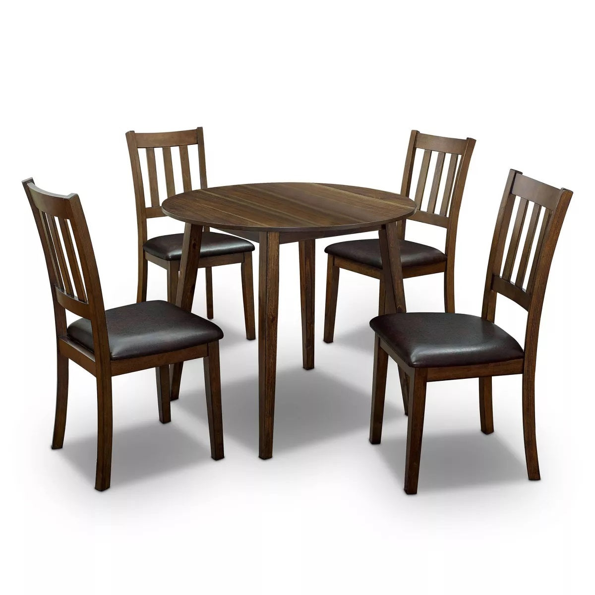 Wooden dining set with four chairs