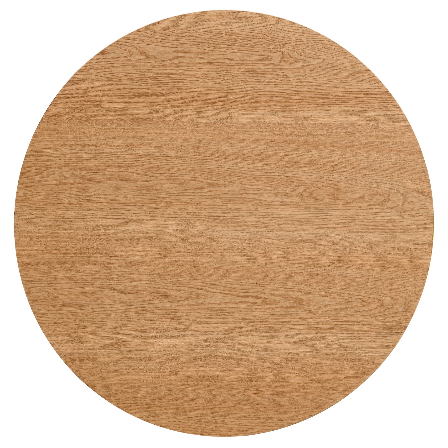 Round oak wood tabletop surface with visible grain texture