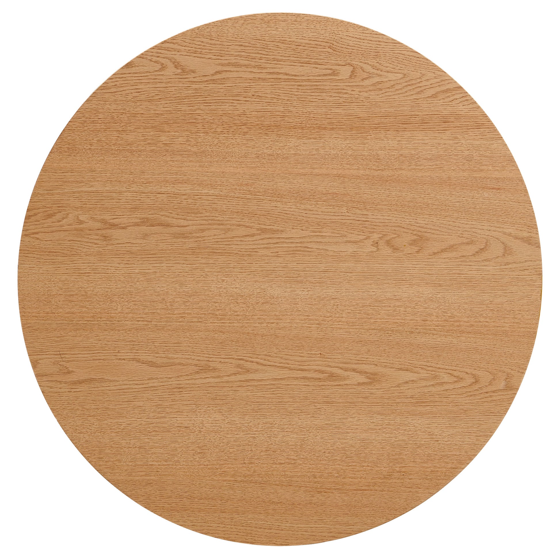 Round oak wood tabletop surface with visible grain texture
