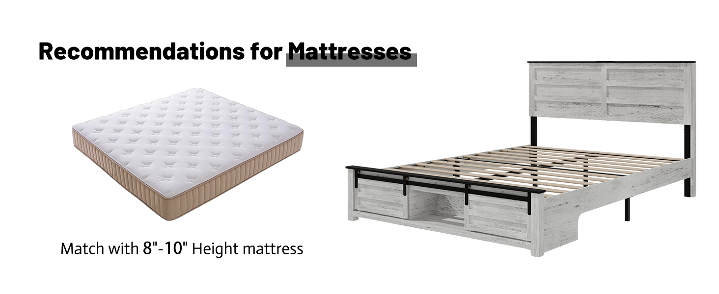 White quilted euro top mattress with tan border