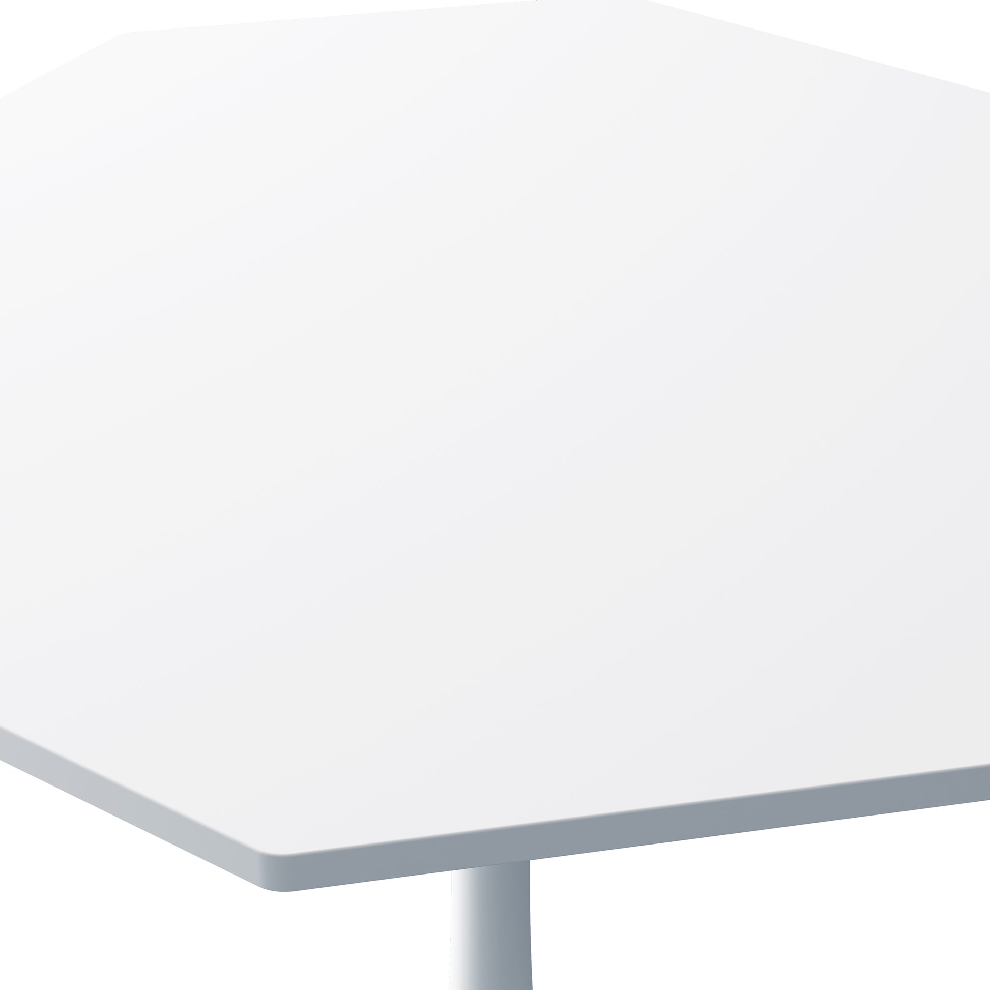 Minimalist white dining table