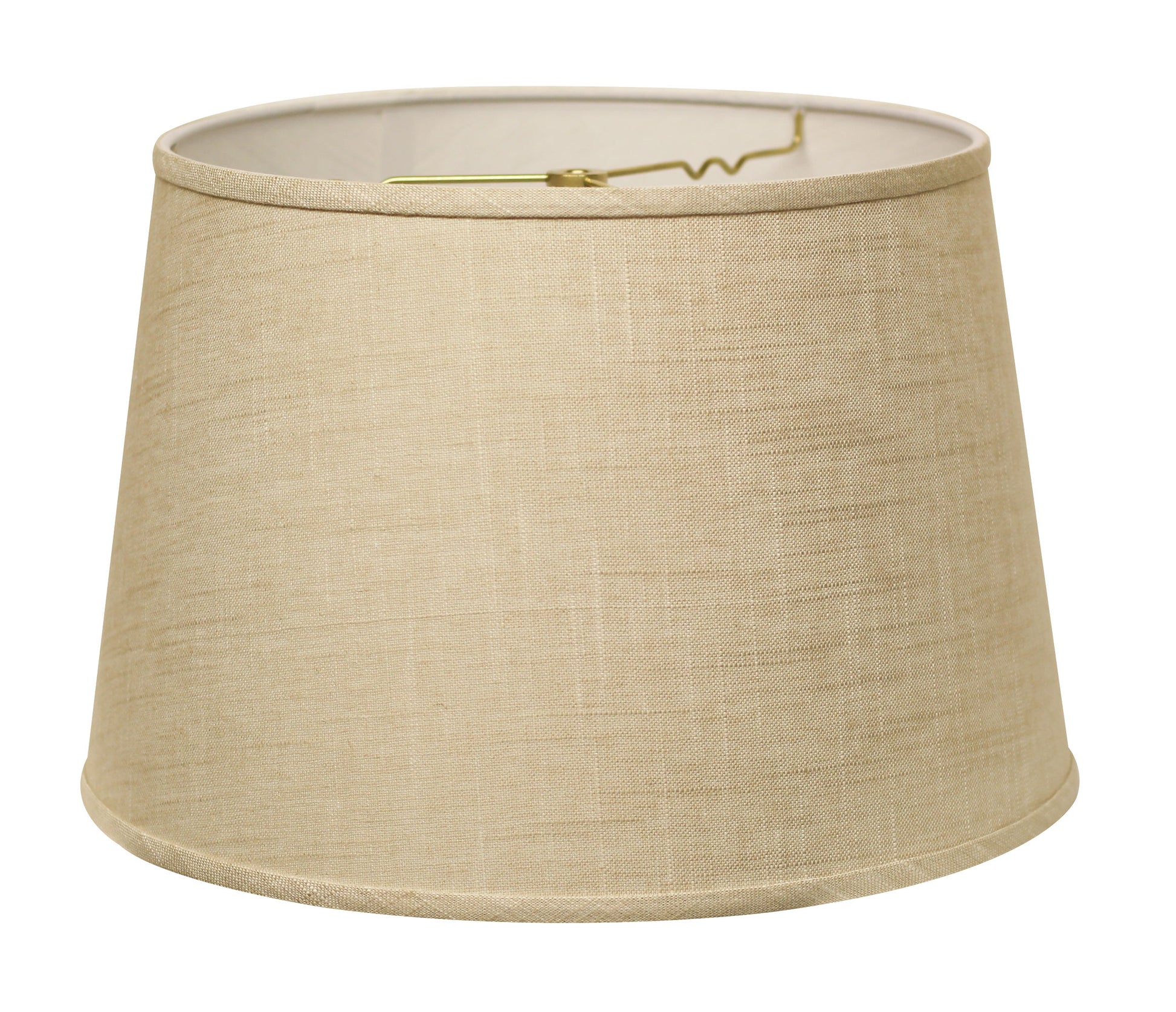 Natural linen drum lampshade in beige