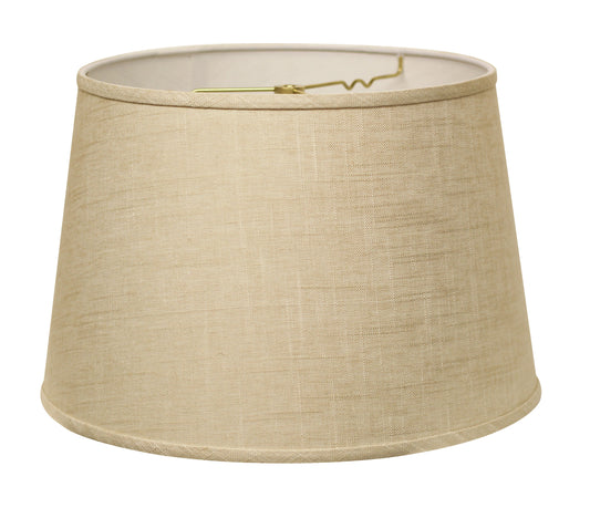 Natural linen drum lampshade in beige