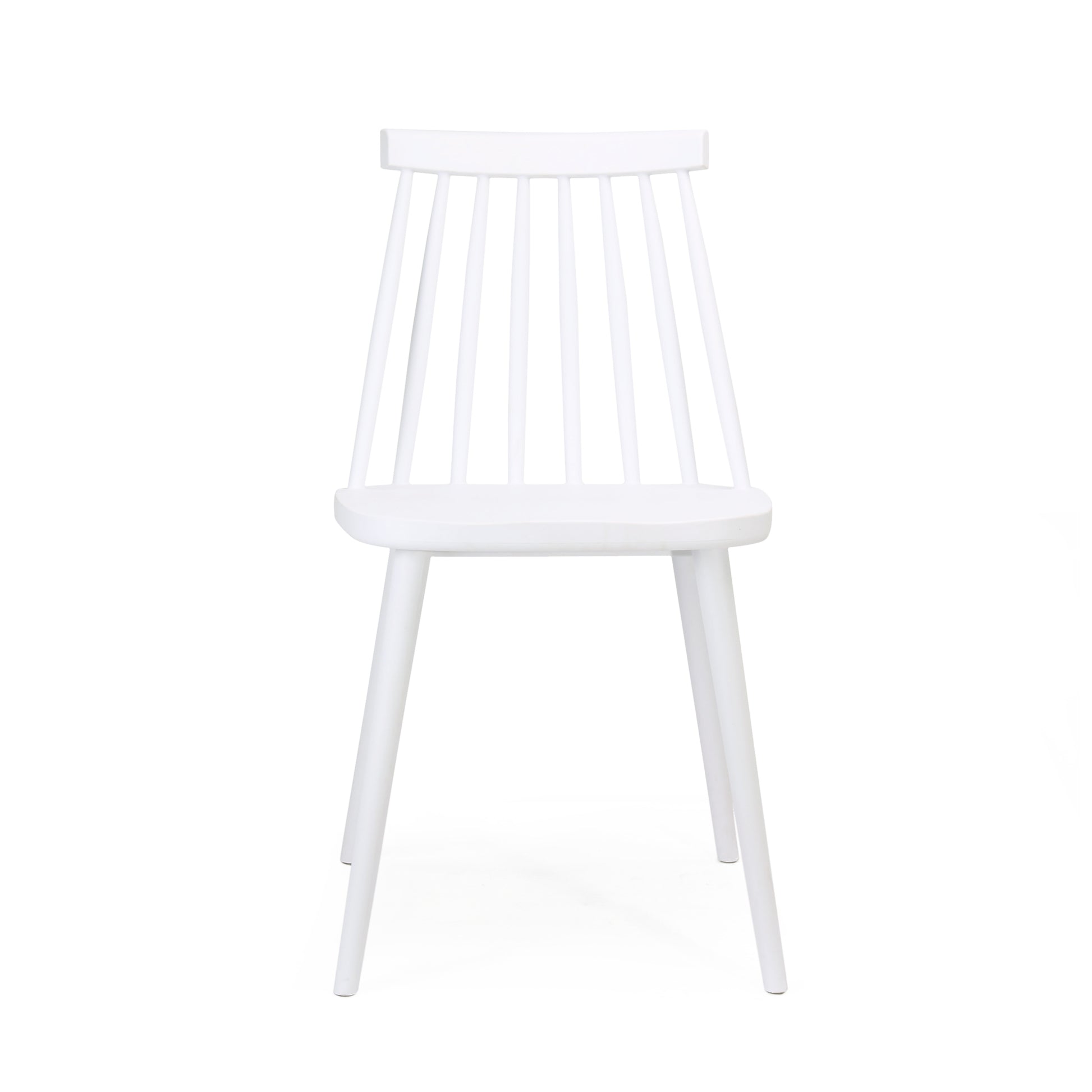 White Windsor style dining chair
