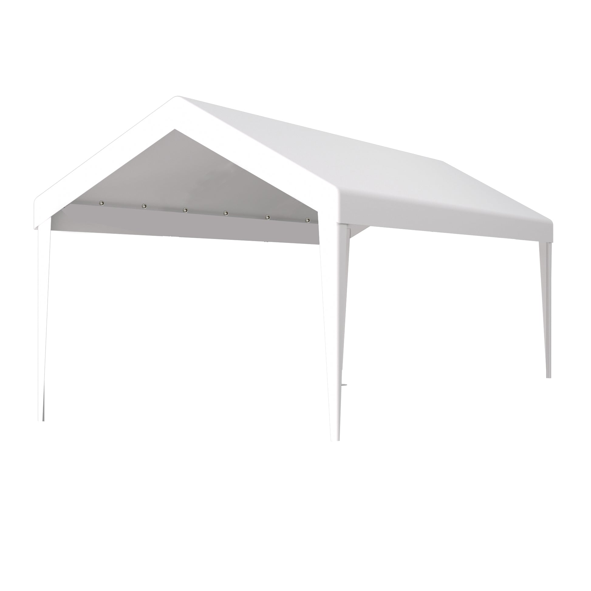 White leg canopy tent with peaked roof