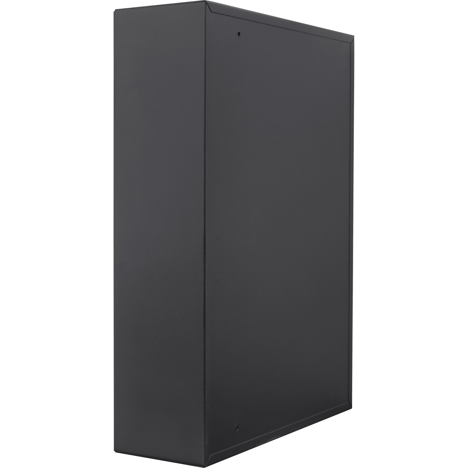 Black metal wallmounted mail drop box
