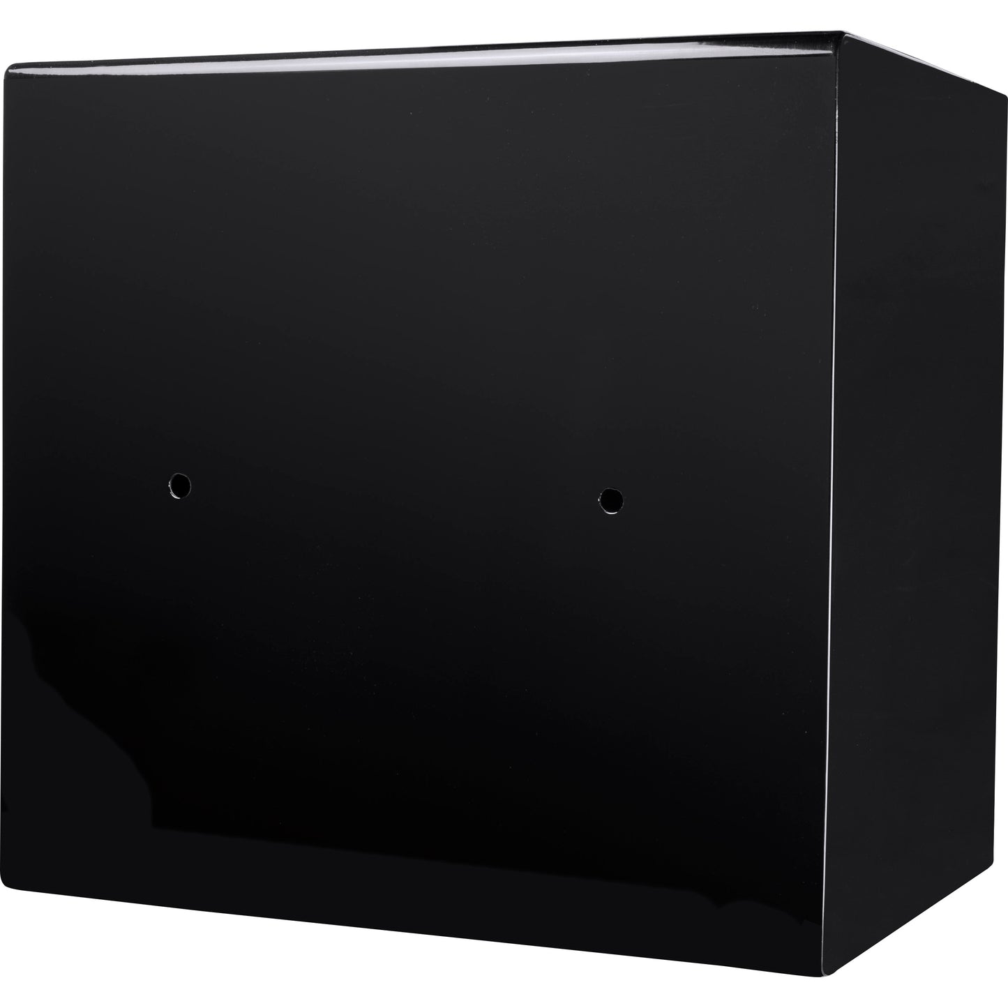 Sleek black modern mailbox with stainless steel accents and secure lock