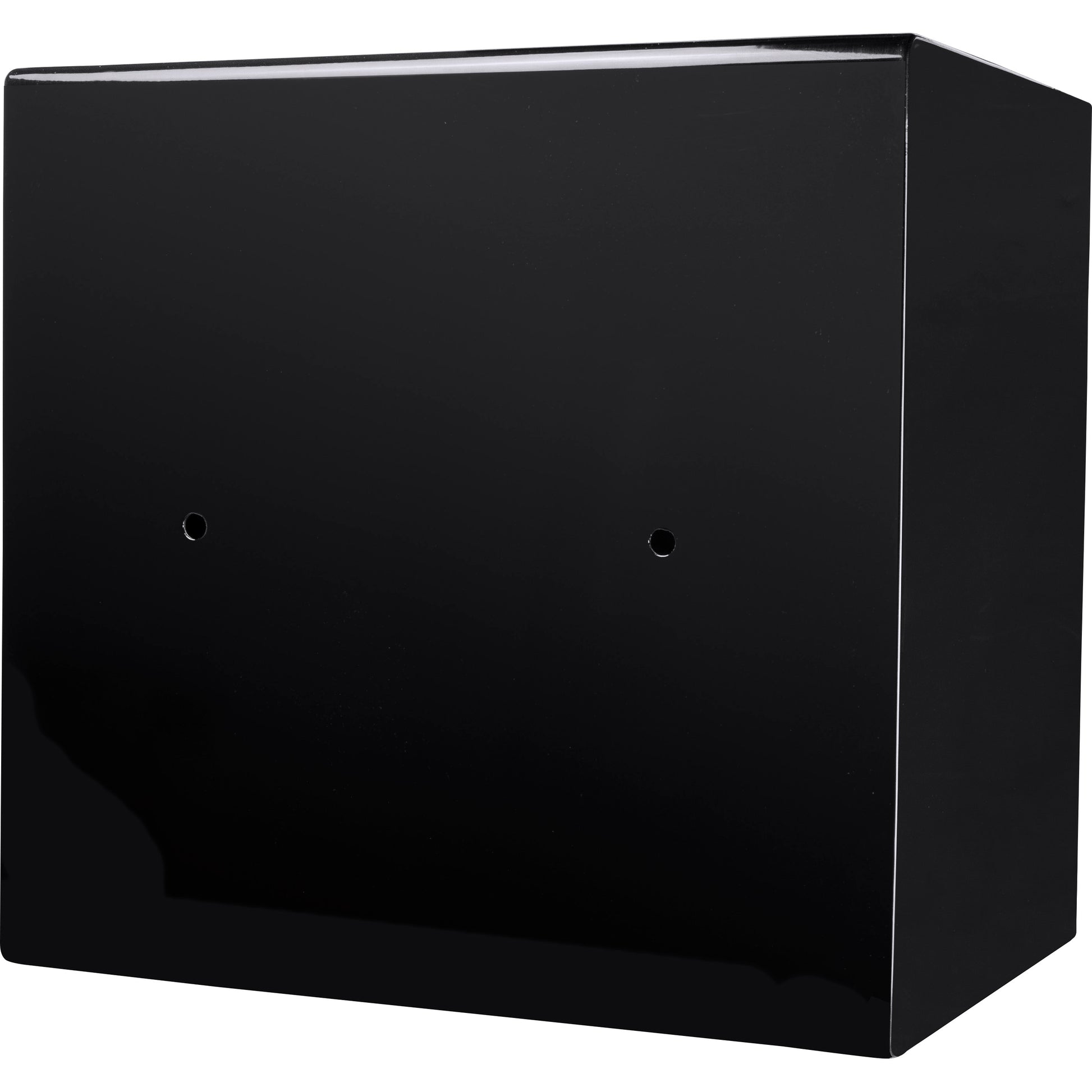 Sleek black modern mailbox with stainless steel accents and secure lock