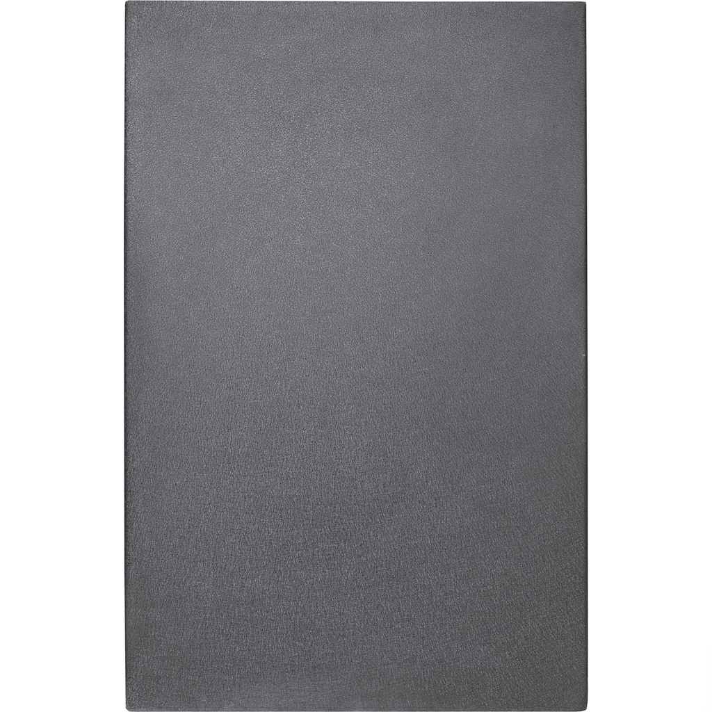 Solid gray rubber yoga mat