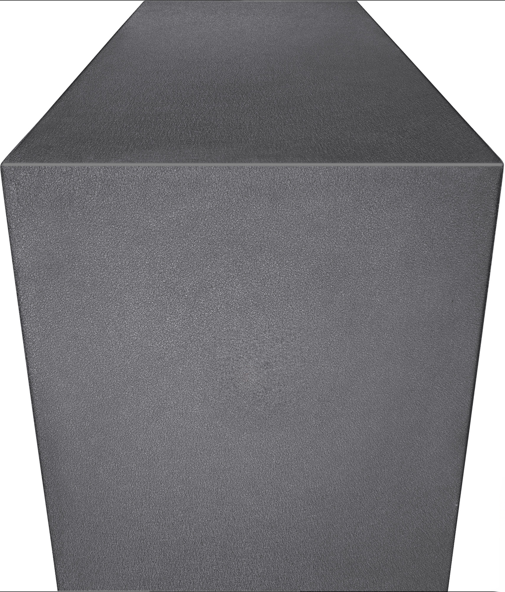 Textured dark grey modern planter