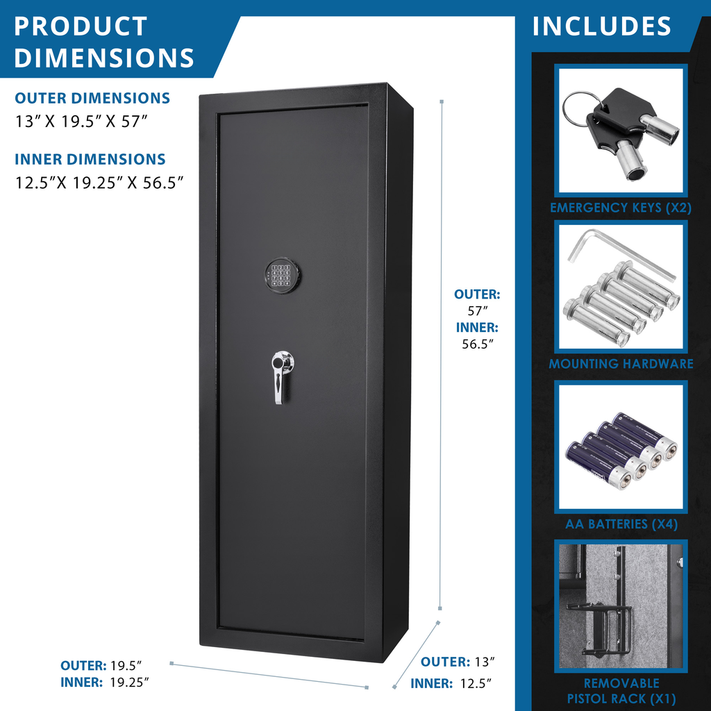 Black digital safe with handle and keys