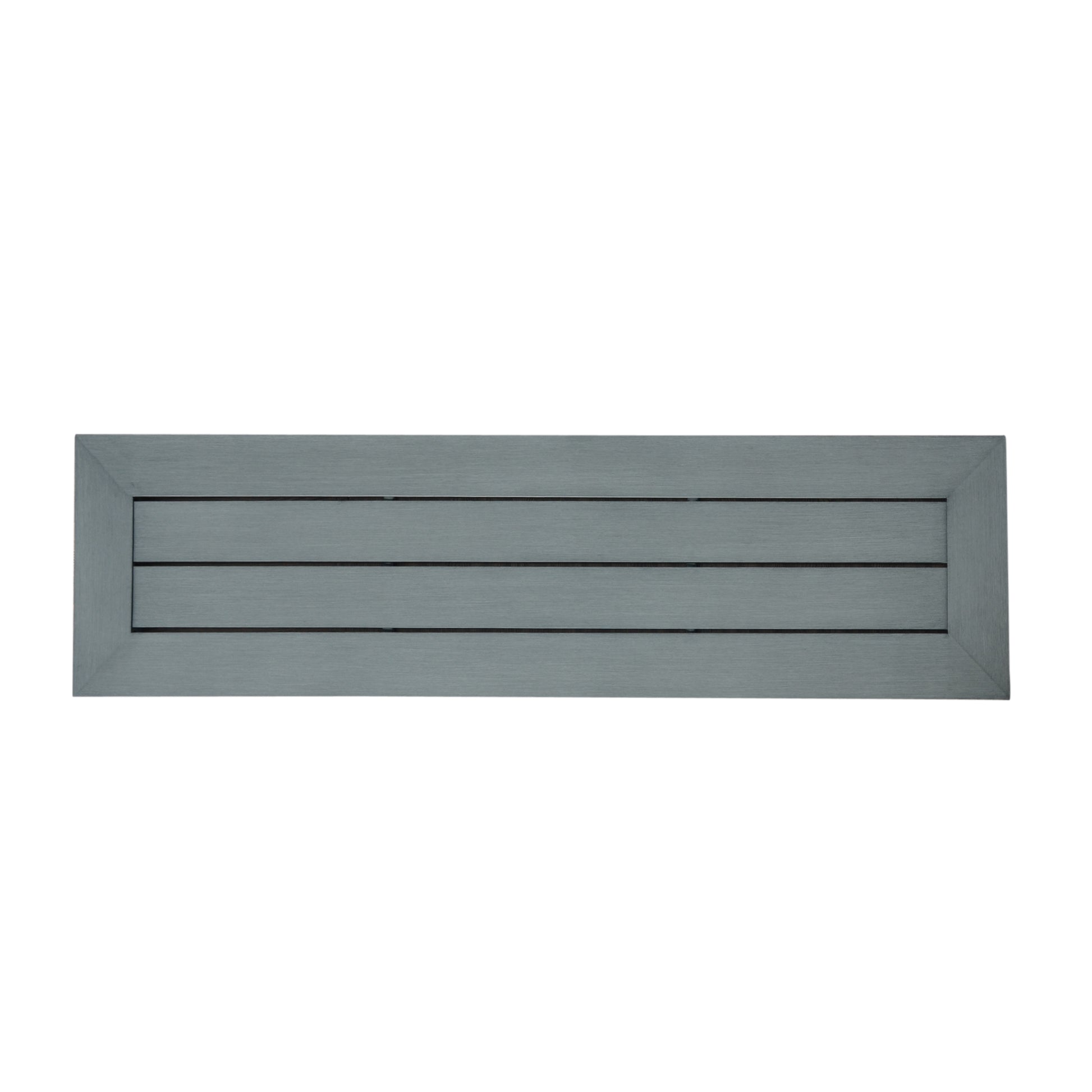 Flat panel mailbox slot in grey wood grain finish