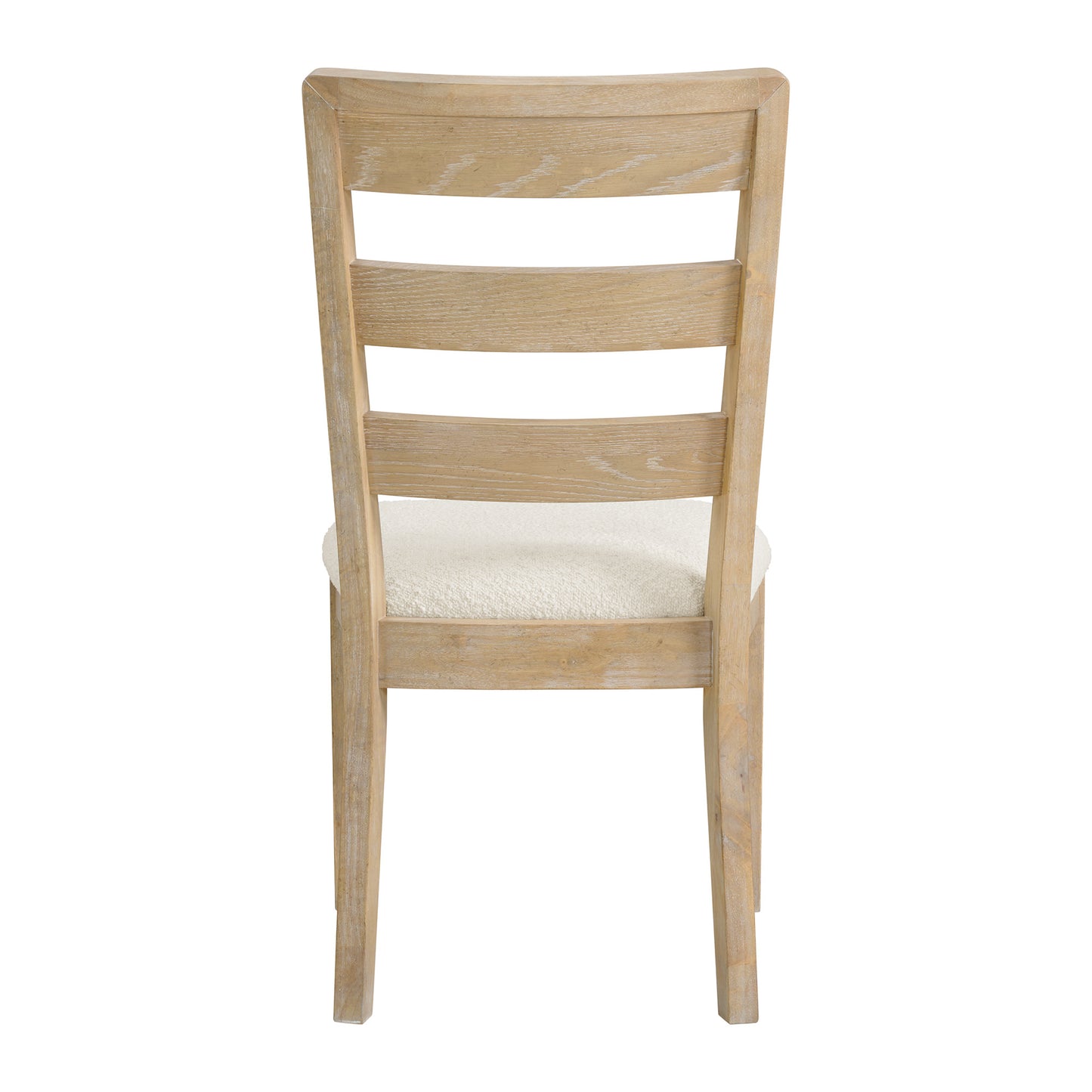 Light oak dining chair with upholstered seat