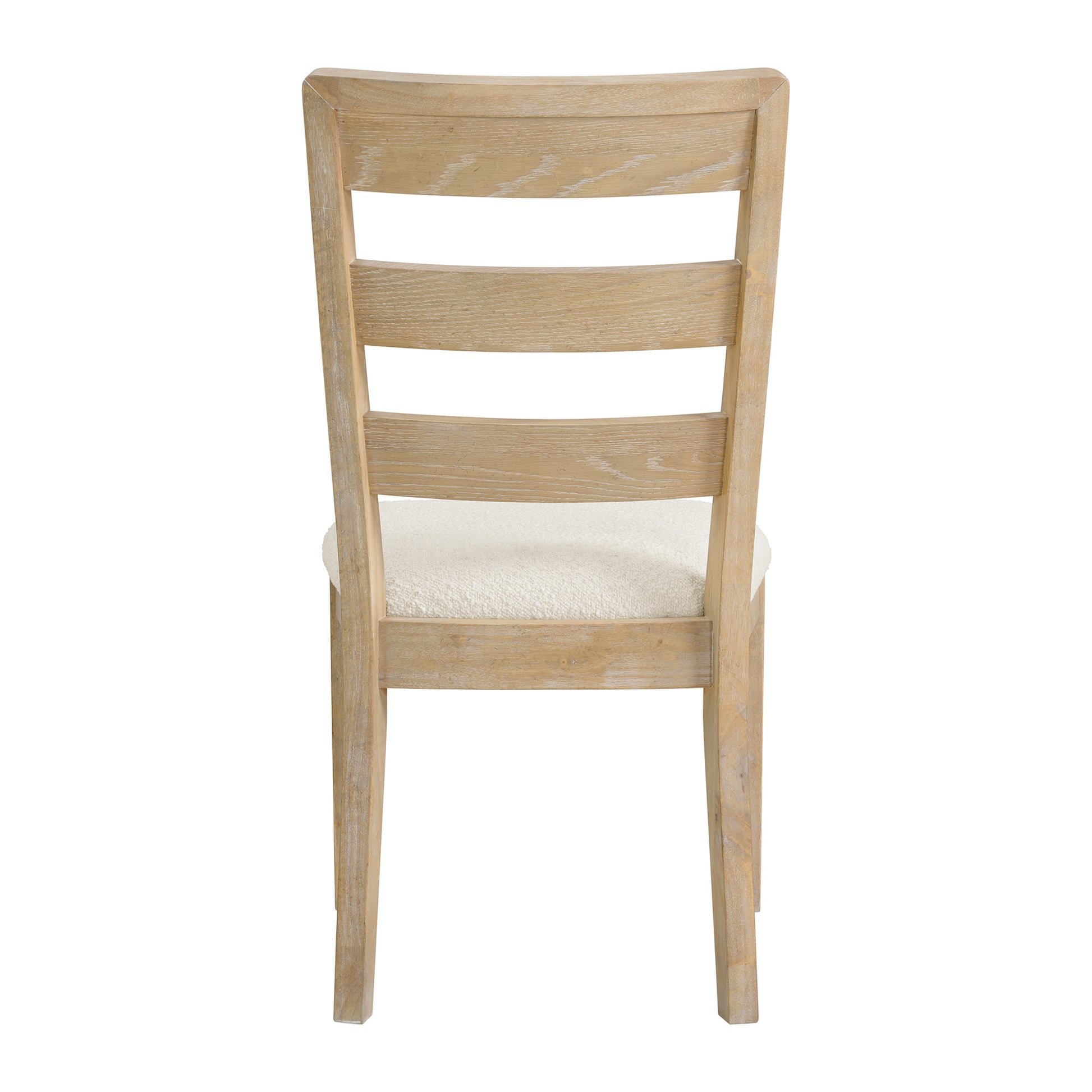 Light oak dining chair with upholstered seat