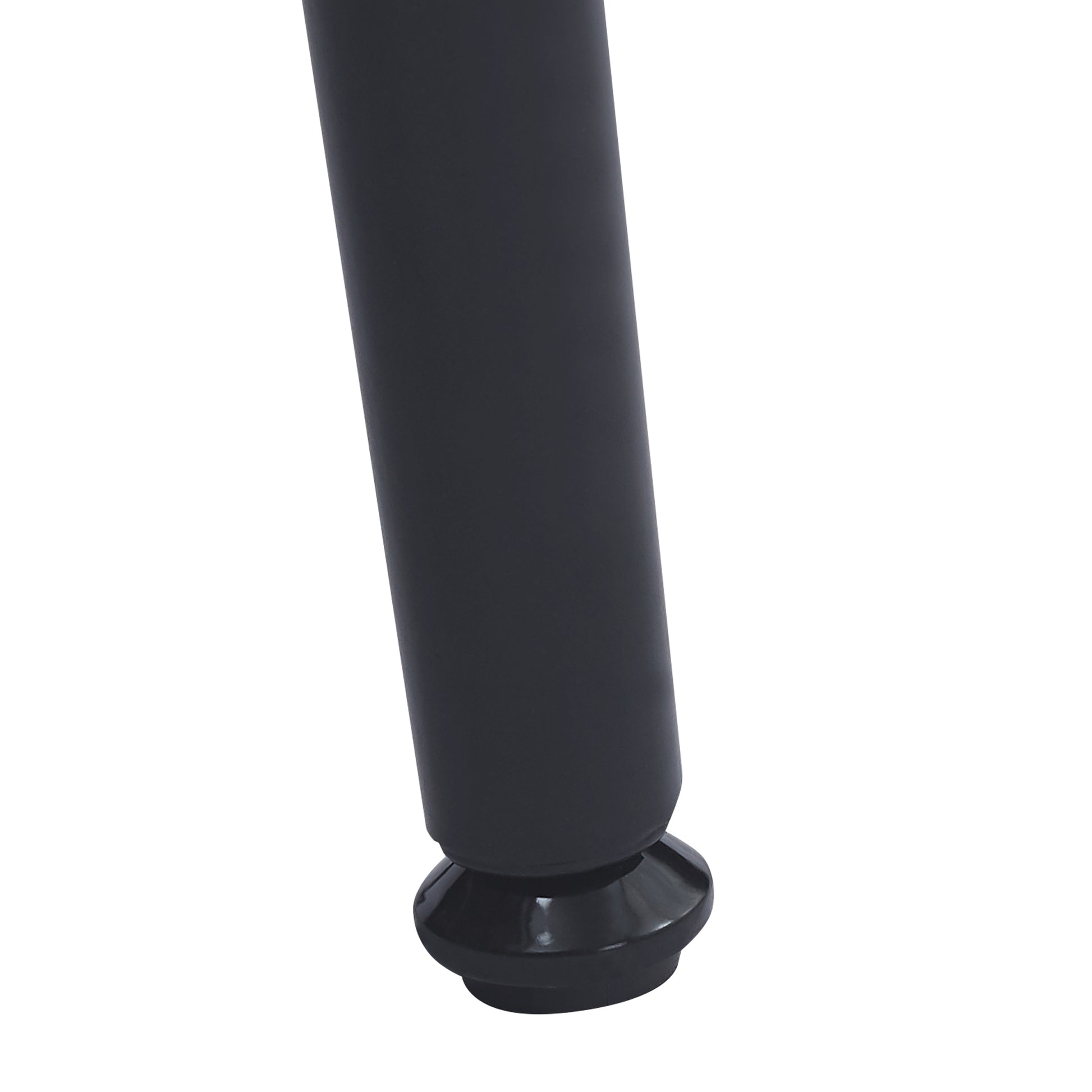 Black tapered furniture leg with decorative base