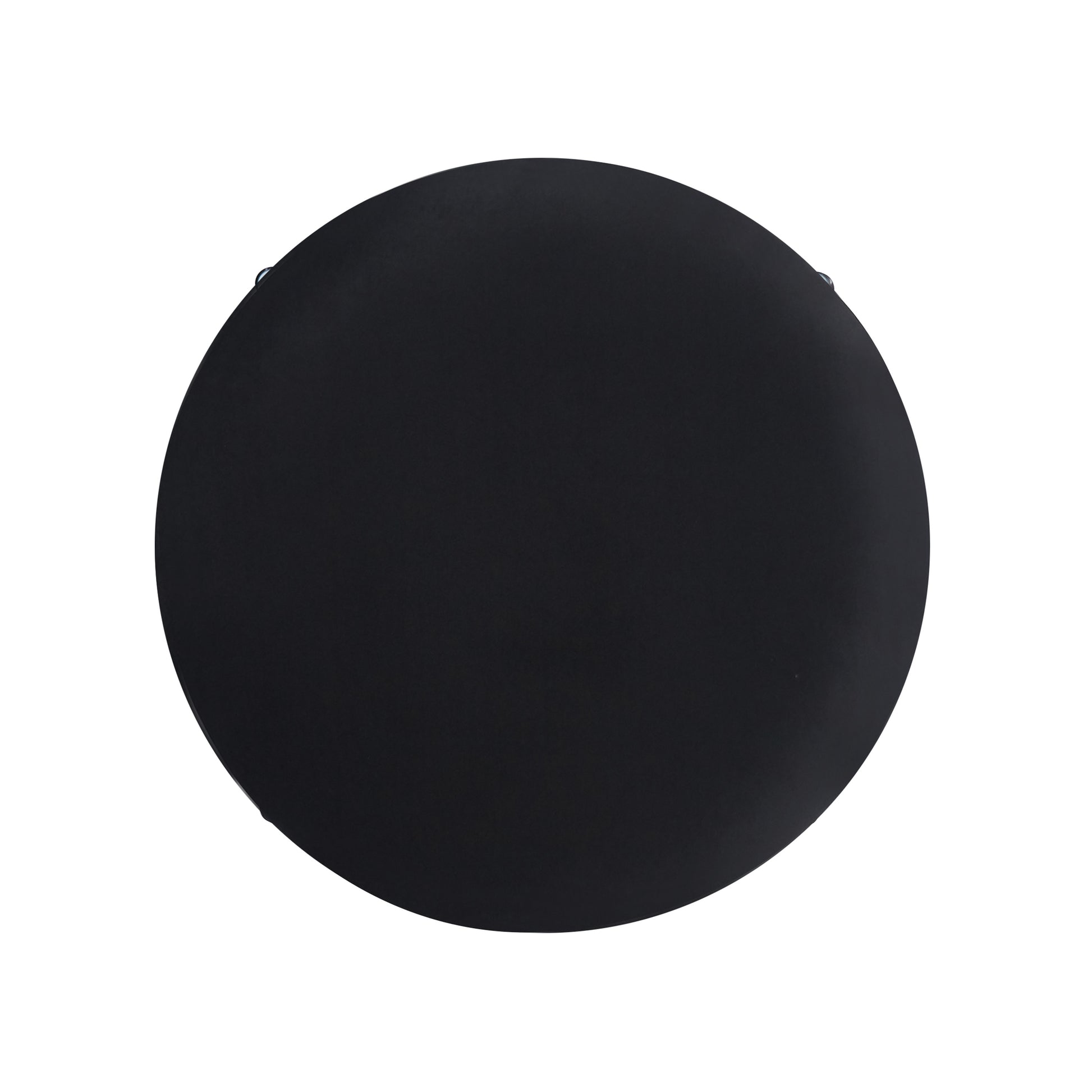 Round matte black tray