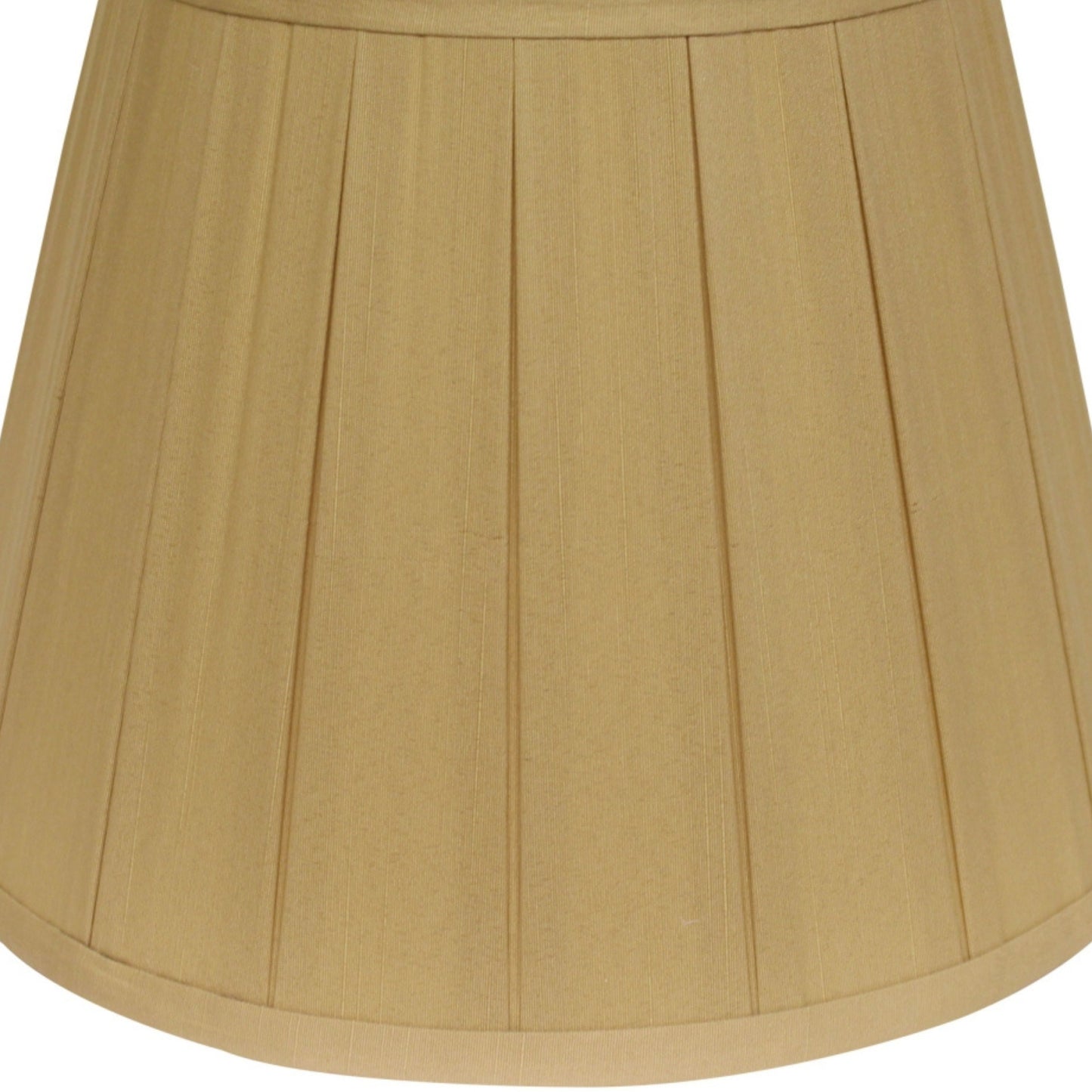 Khaki pleated empire lampshade made of fabric