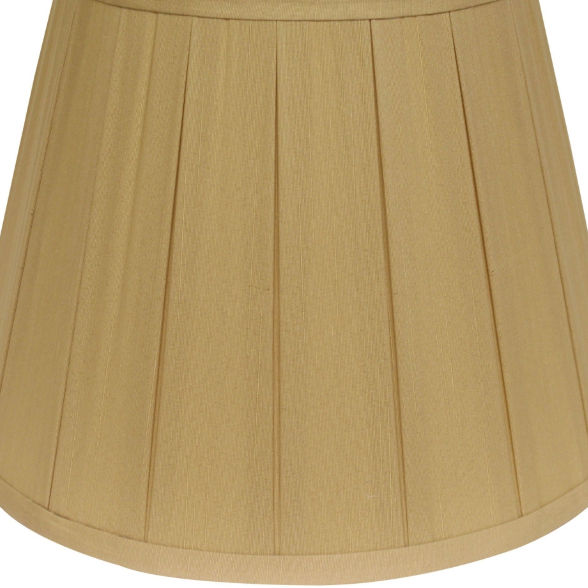Khaki pleated empire lampshade made of fabric