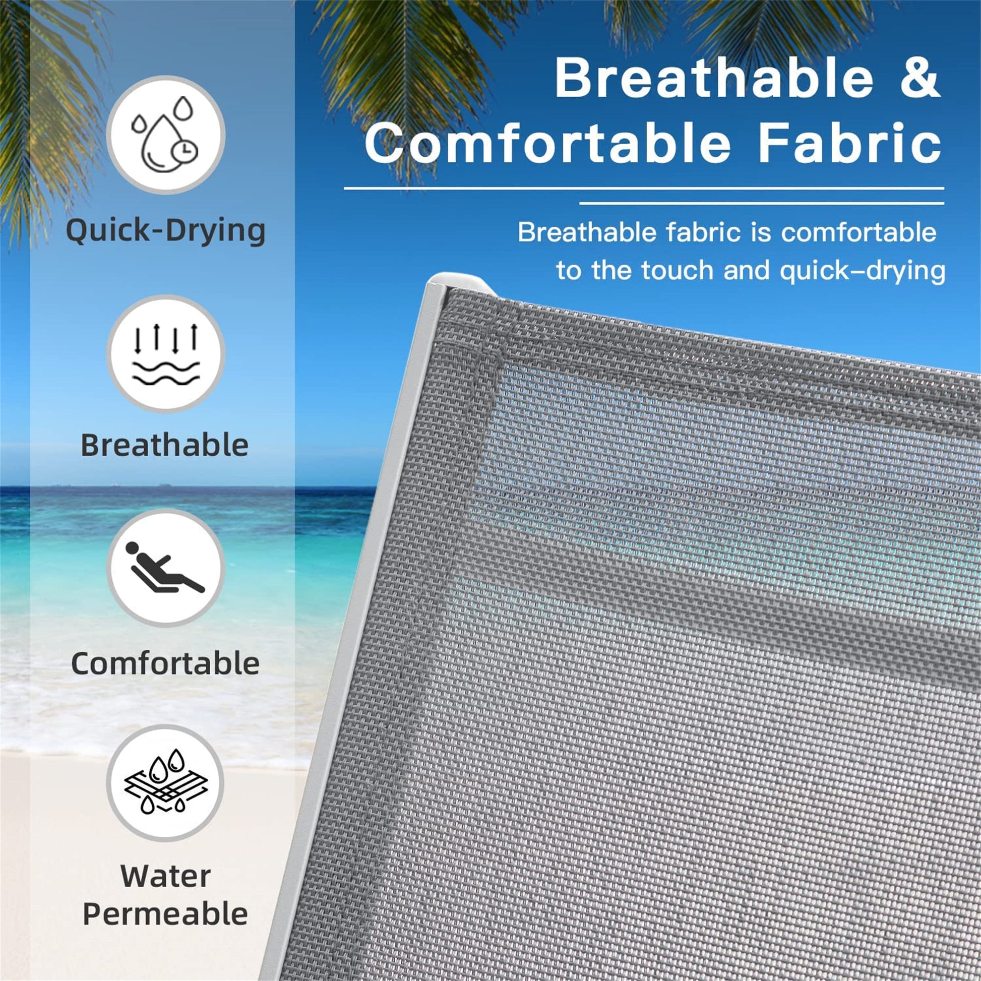Gray mesh fabric with quickdrying properties