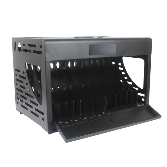 Black metal charging station for  tablets