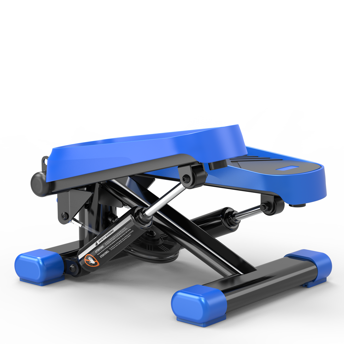 Blue and black compact stepper machine for home fitness